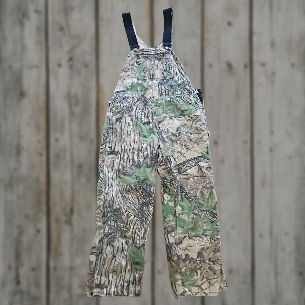 Walls VTG Walls Outdoors Hipster Bib Camo Bow Hunting Camouflage Overalls Mens 36x30 Size US 36 / EU 52 - 1 Thumbnail