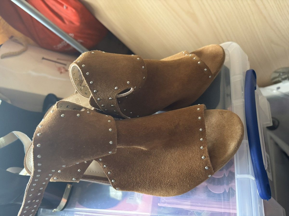 Guess GUESS Tan Suede Block Heel with Silver Studs – Size UK 8 Size US 10.5 / IT 40.5 - 7 Thumbnail