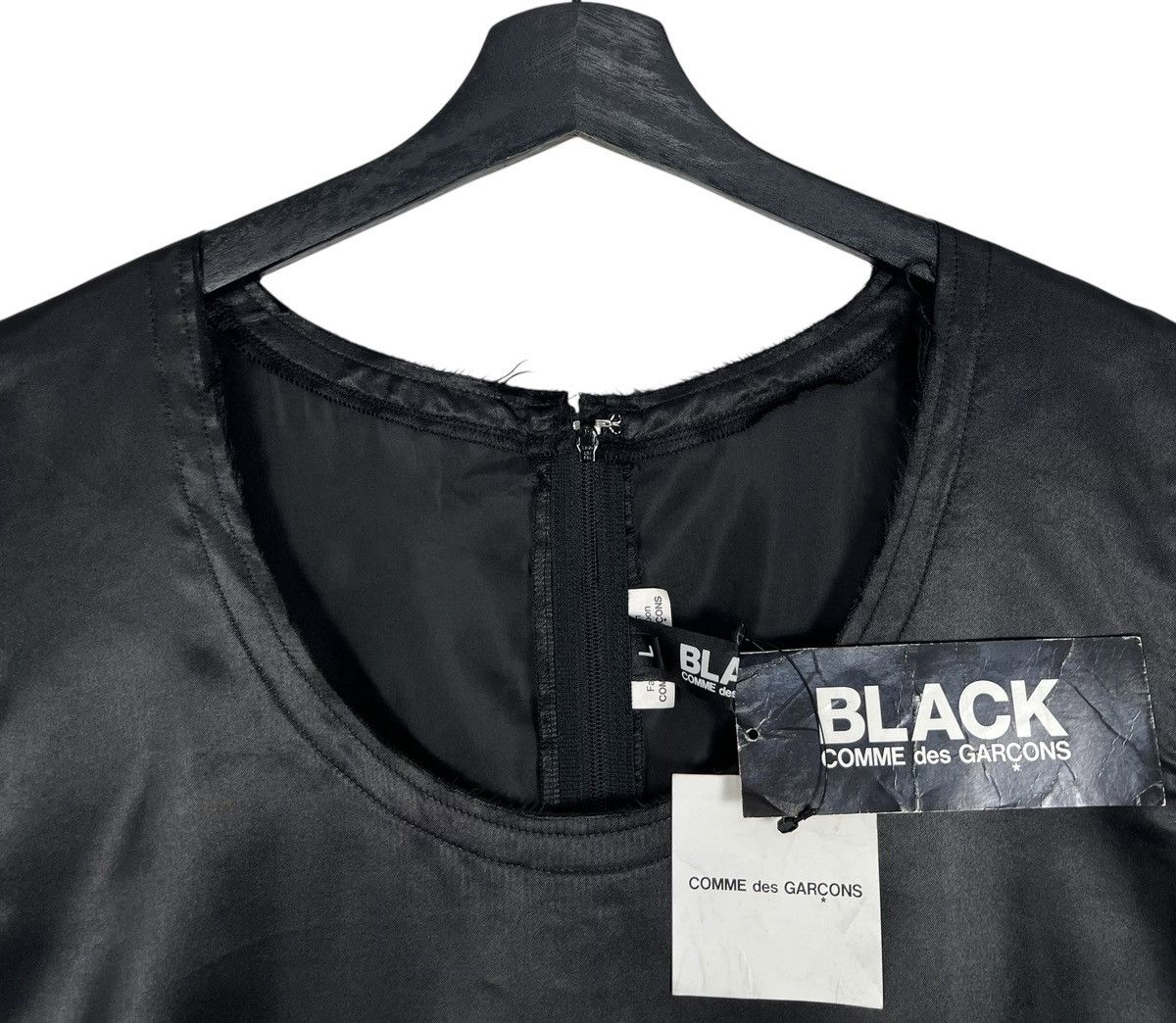 Comme des Garcons COMME DES GARCONS 'Pure Mind Full Heart' Black Midi Dress Size L / US 10 / IT 46 - 6 Thumbnail