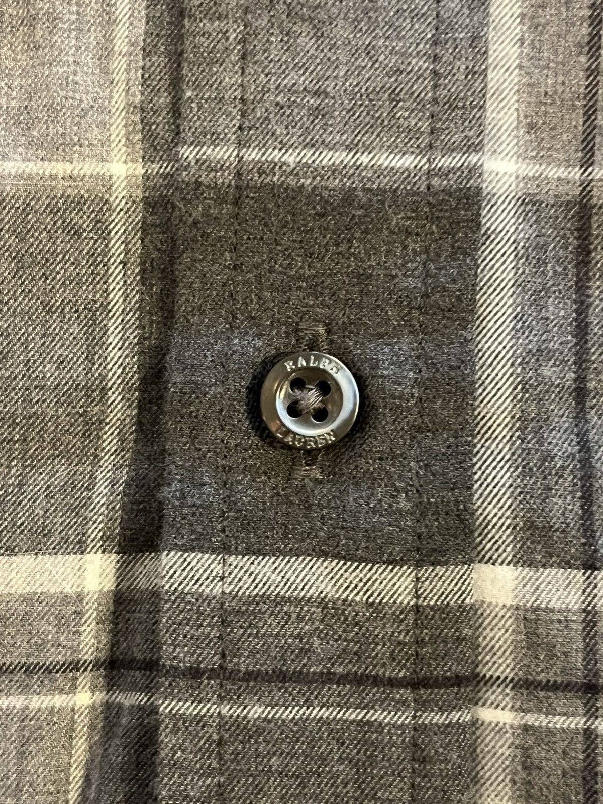 Polo Ralph Lauren NWT Grey Flannel Plaid Dress Shirt Size US XS / EU 42 / 0 - 3 Thumbnail