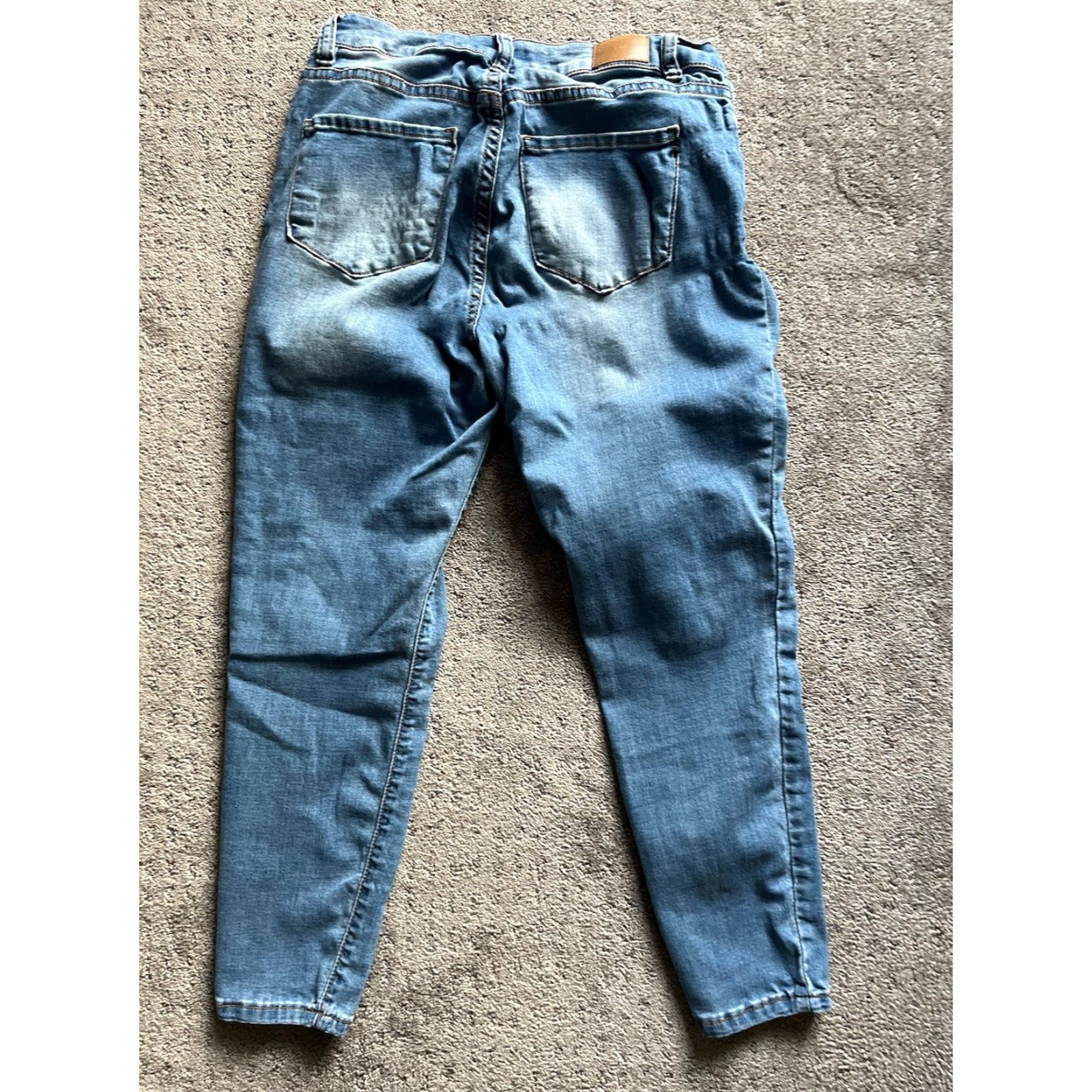 Vintage Tahari Amelia Buttonfly Skinny Jeans Women's Size 6/28 Blue Medium Wash Size 28" / US 6 / IT 42 - 3 Thumbnail