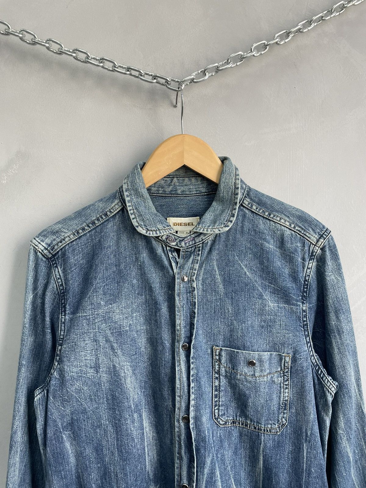 Diesel Y2K diesel denim jacket button up shirt Size US M / EU 48-50 / 2 - 2 Thumbnail