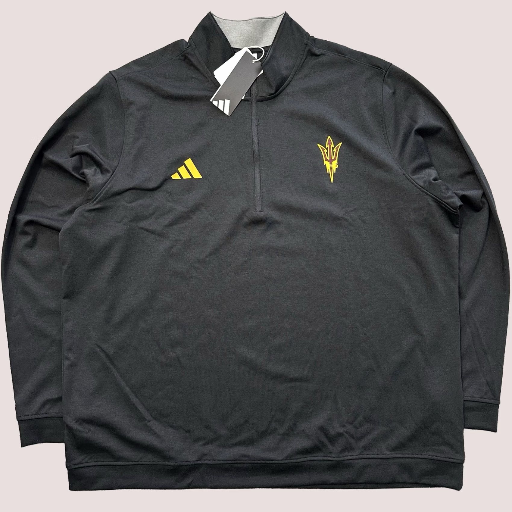 Adidas Adidas Arizona State Sun Devils Pullover 1/4 Zip Mens XXL Coaches Casual Golf Shirt Mens XXL Black 1/4 Zip Adidas Arizona State Sun Devils Pullover Size US XXL / EU 58 / 5 - 1 Thumbnail