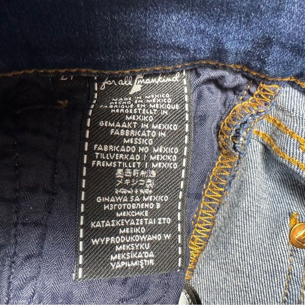 7 For All Mankind 7 For All Mankind Distressed Wave Raw Hem Ankle Skinny Jean Size 27" / US 4 / IT 40 - 9 Thumbnail