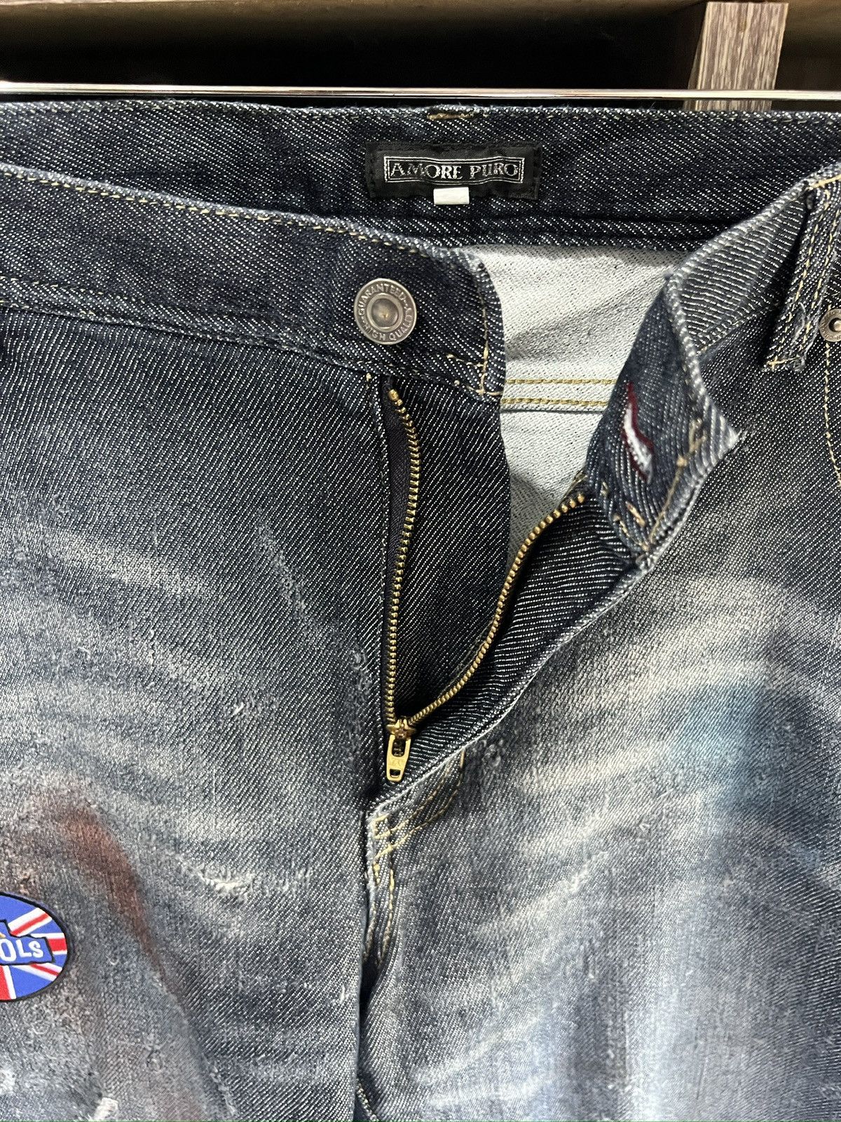 Other 🔥Amore Puro Sex Pistols Patch Distressed Denim Size US 40 / EU 56 - 12 Thumbnail