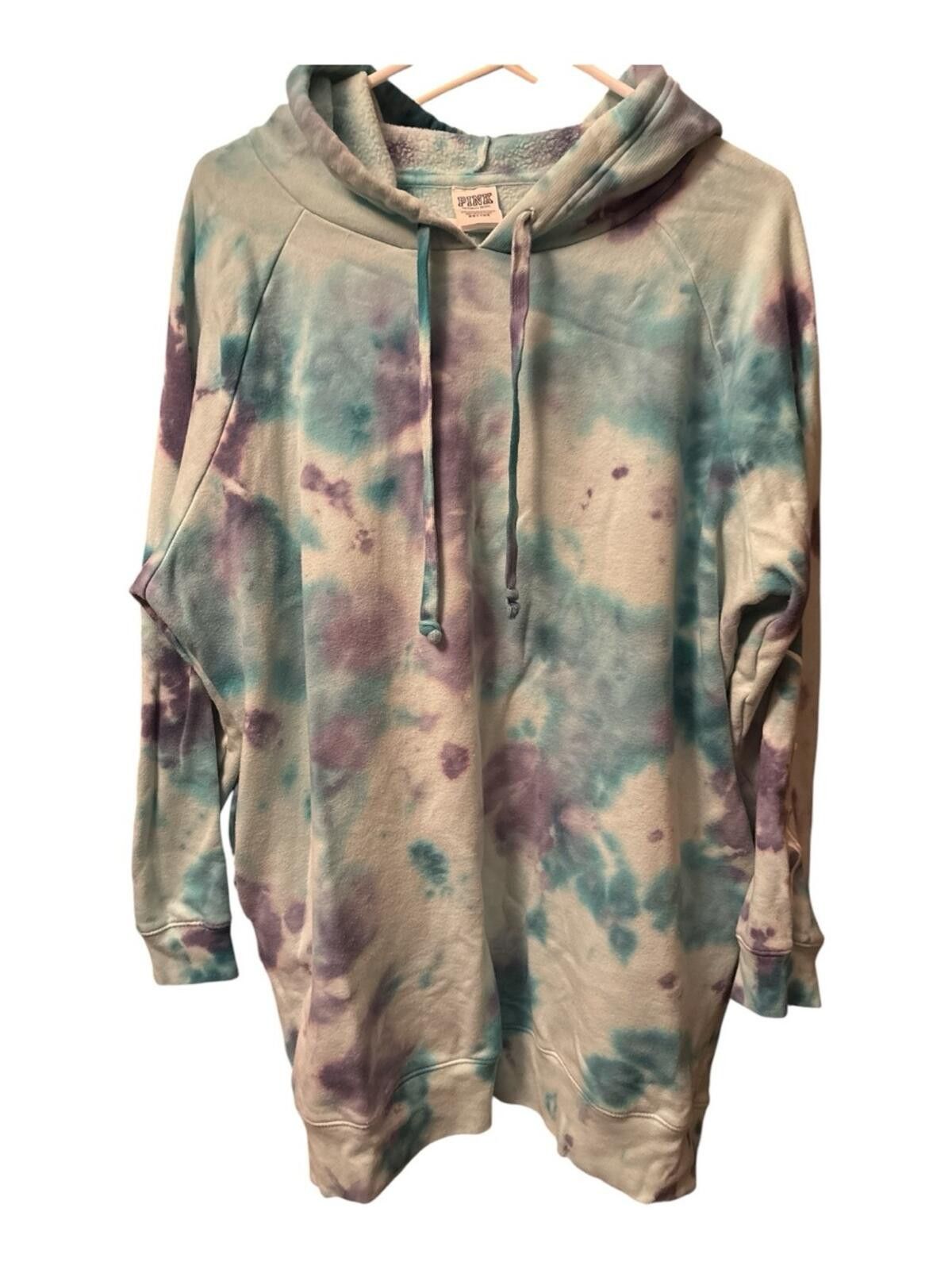 Pink PINK VS Tie-Dye Hoodie Sweatshirt Dress Size L / US 10 / IT 46 - 1 Thumbnail