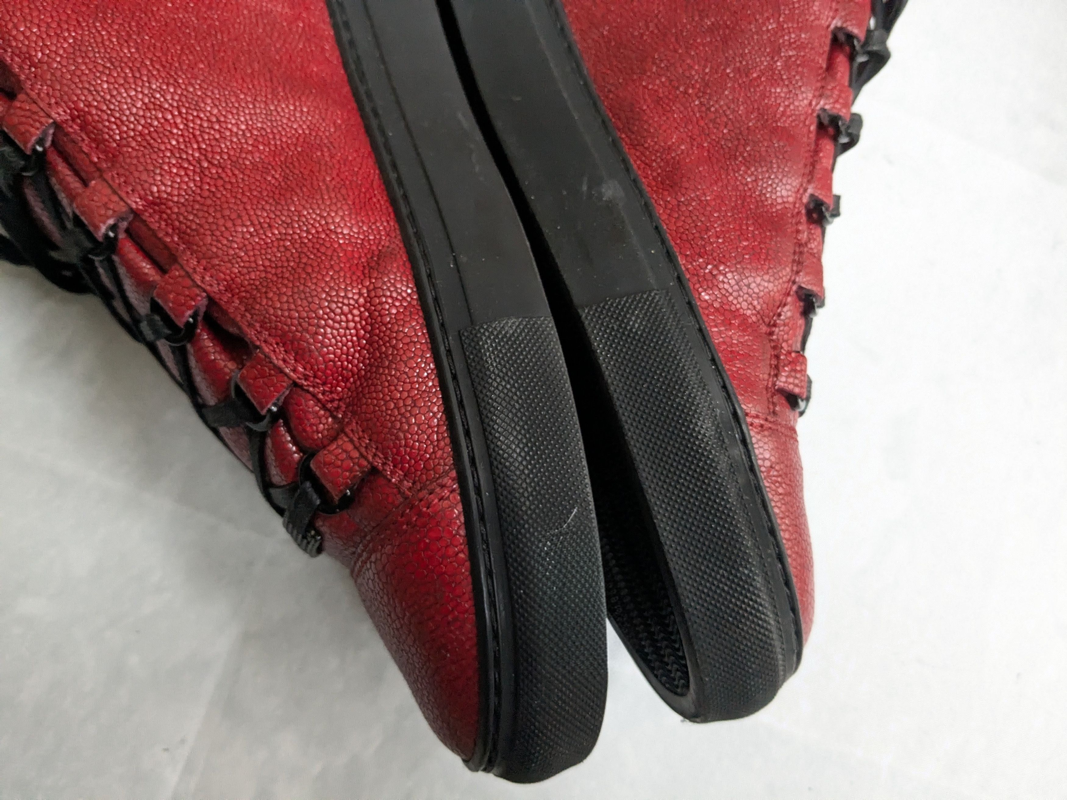 Balenciaga Balenciaga Arena Red 12 High Top Leather Black Size US 12 / EU 45 - 8 Thumbnail