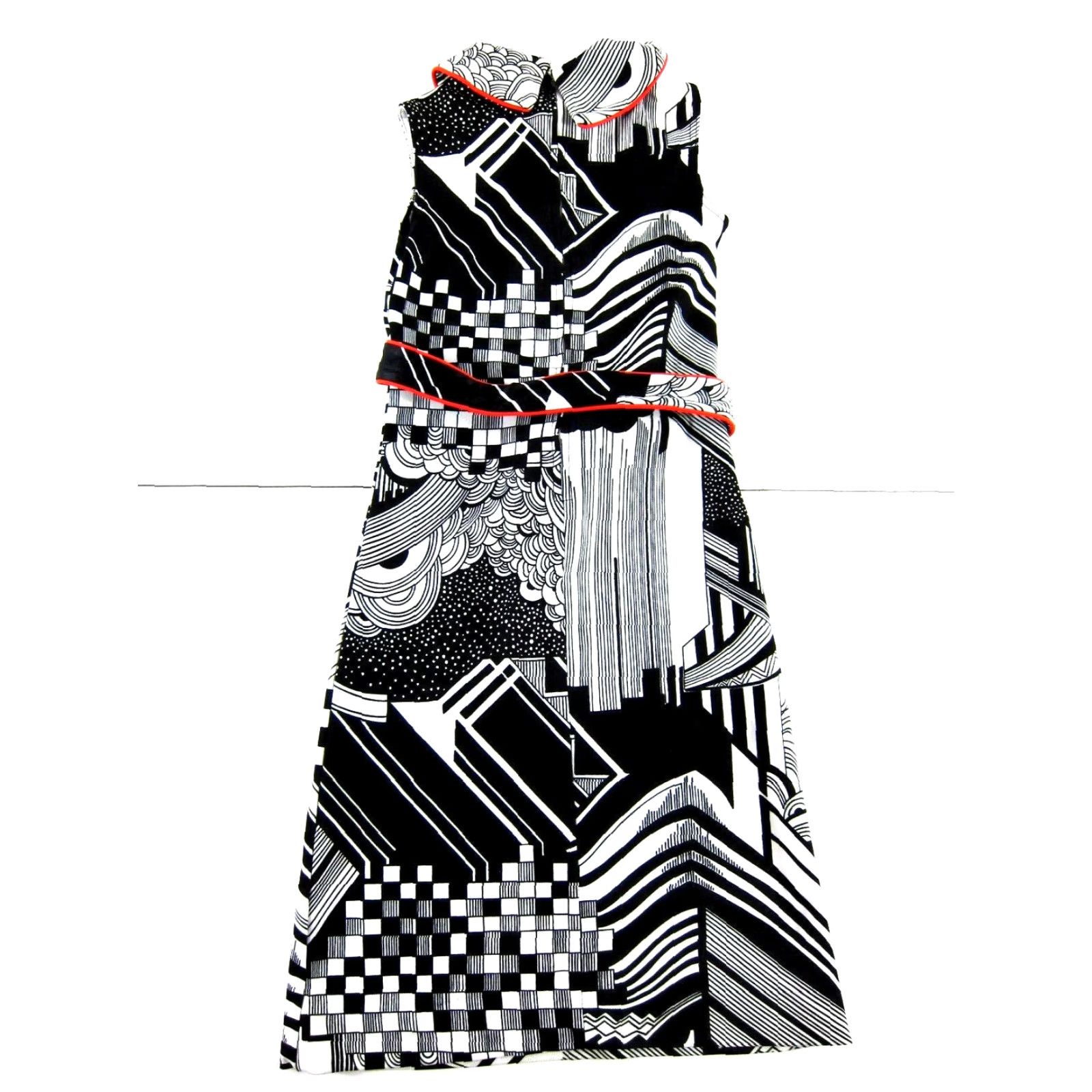 Etro VINTAGE Arlene Andrews Shirt Women XS-S Black Ret ro Mod Abstract Sleeveless Dress Size XS / US 0-2 / IT 36-38 - 2 Thumbnail