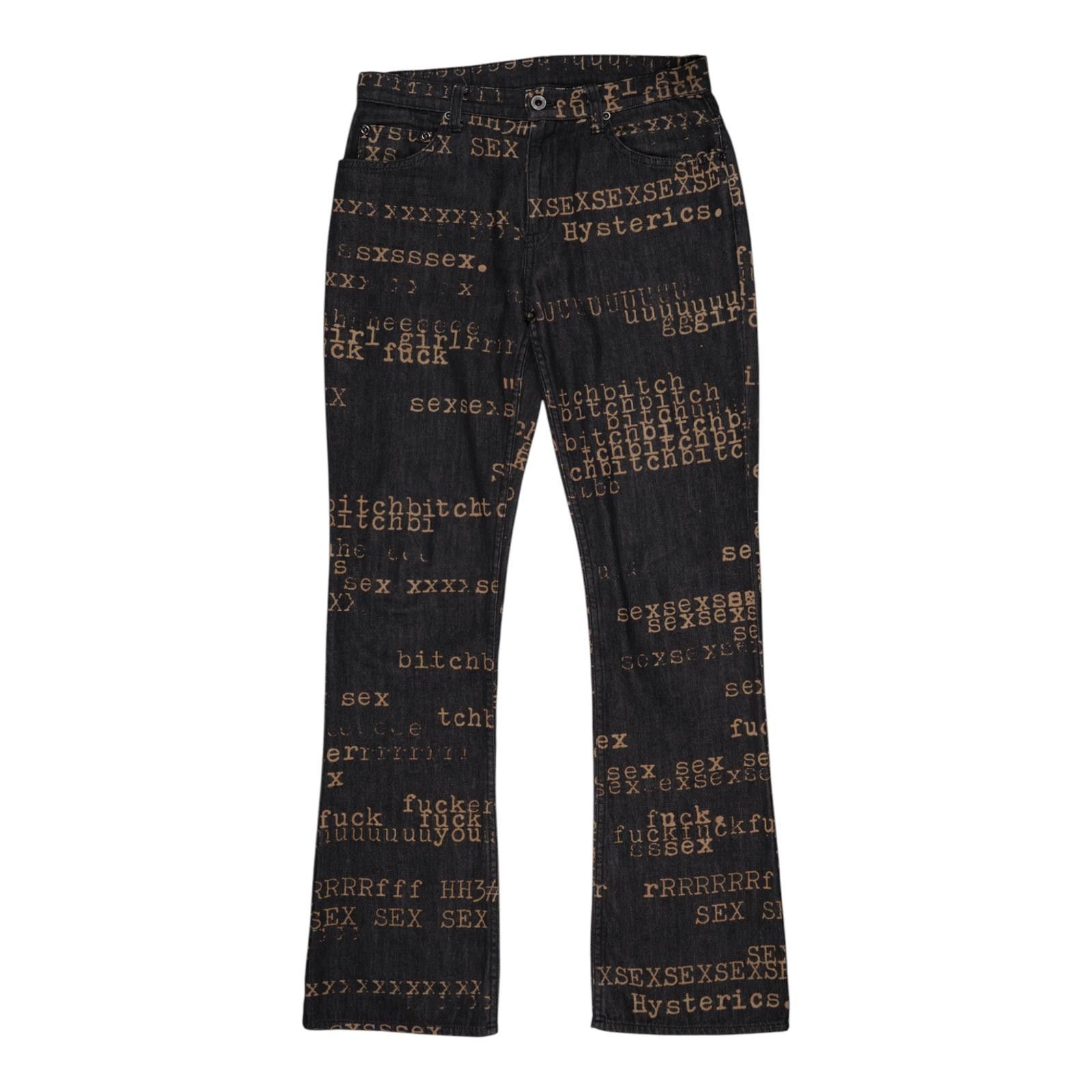 Hysteric Glamour Hysteric Glamour SS99 “Typewriter” Flared Jeans Size ONE SIZE - 1 Thumbnail