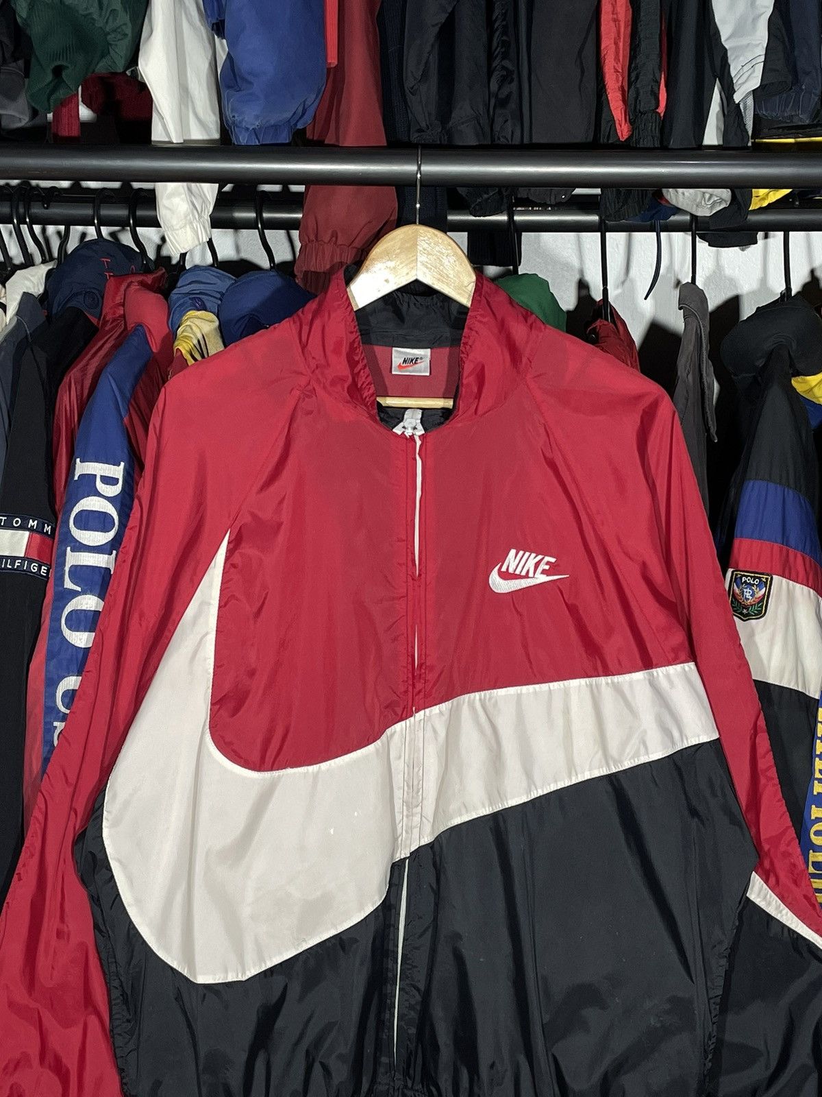 Nike × Vintage Windbreaker Nike Big Swoosh Vintage 90’s Size US L / EU 52-54 / 3 - 2 Thumbnail