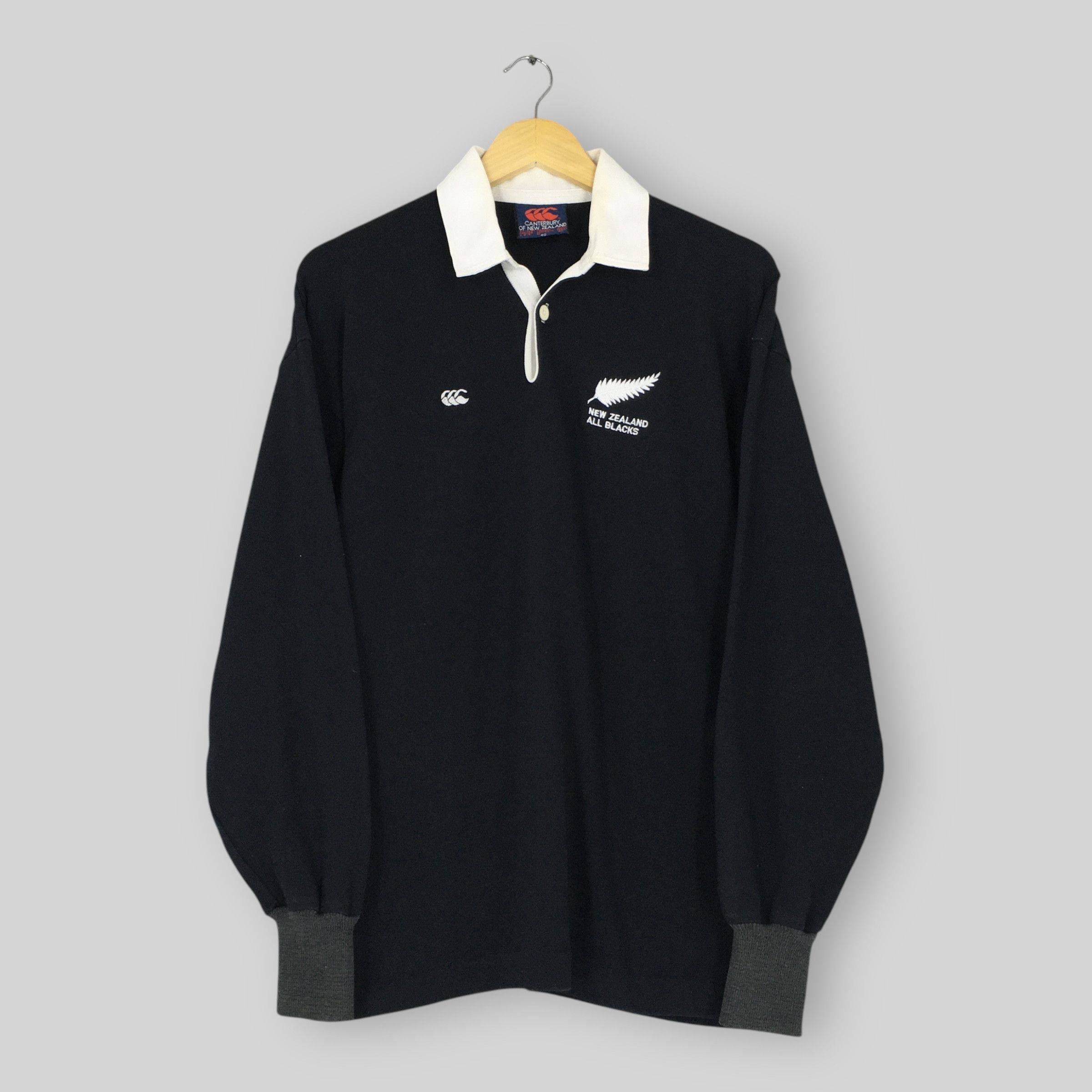 Vintage Canterbury Of New Zealand All Blacks Rugby Shirt M