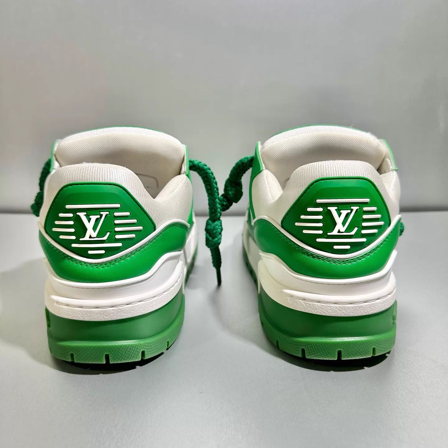 Louis Vuitton LV Trainer White Green Pikachu 40/6 Worn Excellent Size US 7 / EU 40 - 5 Thumbnail