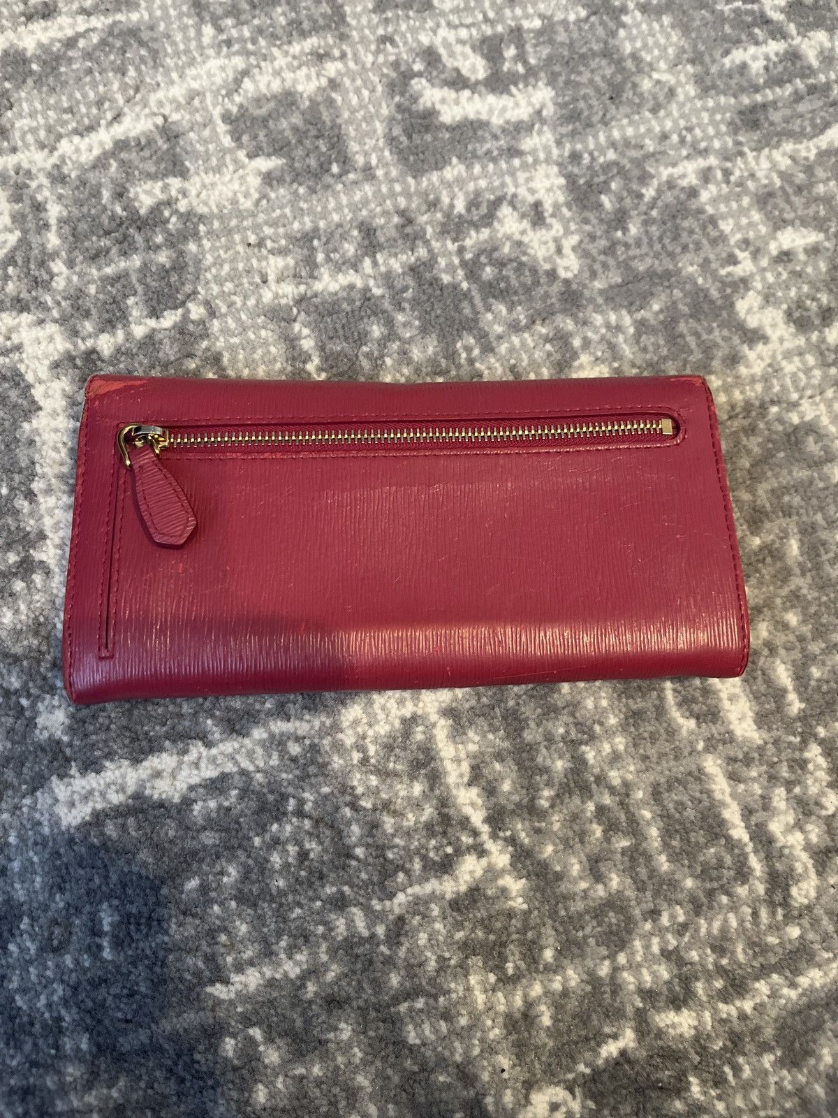 Prada Prada Pink Saffiano Long Bifold Wallet Size ONE SIZE - 1 Thumbnail