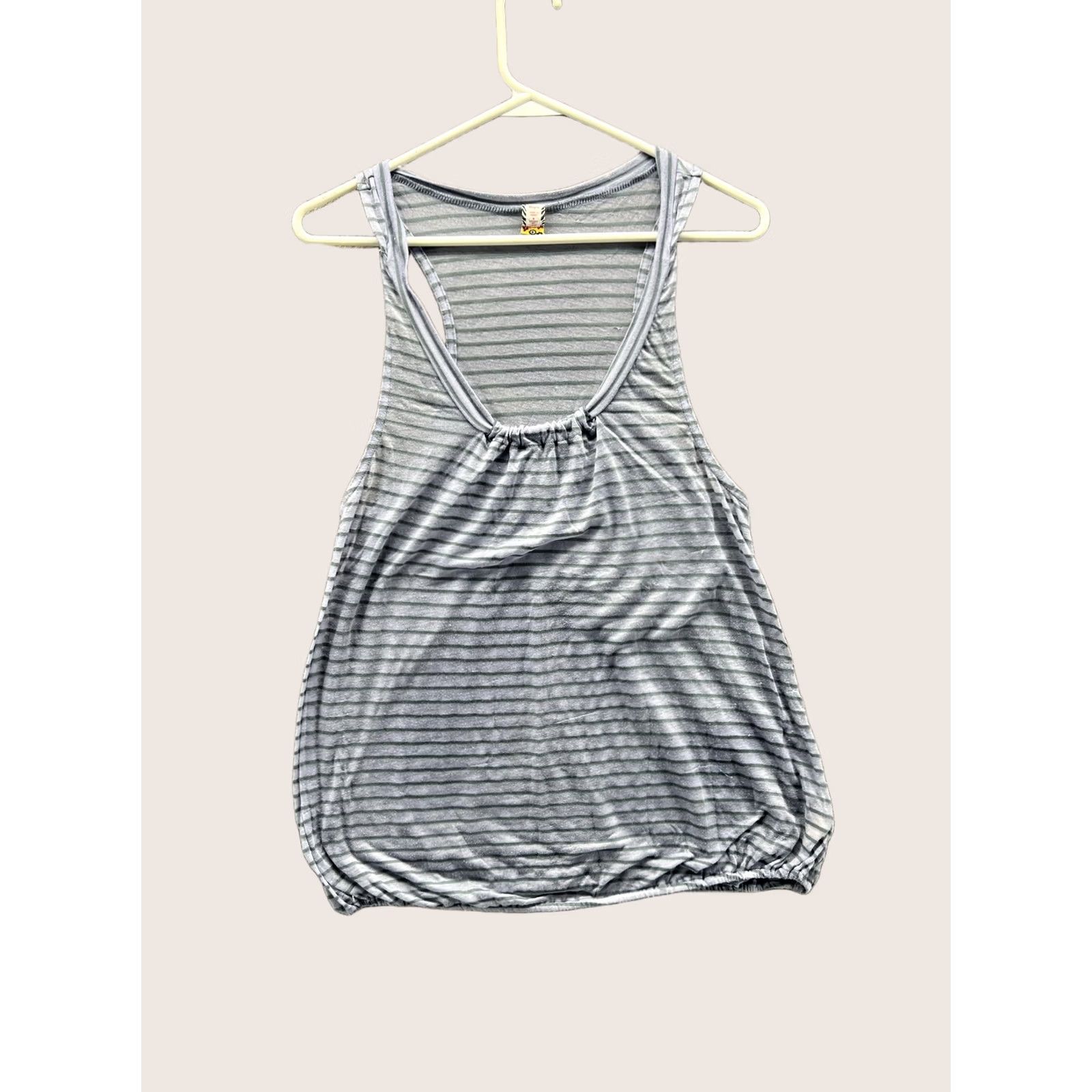 Free People Free People Tank Top Womens M Gray Striped Jersey Lightweight Scoop Neck Sleeveless Casual Summer Relaxed Fit Pullover Shirt Women Size M / US 6-8 / IT 42-44 - 1 Thumbnail