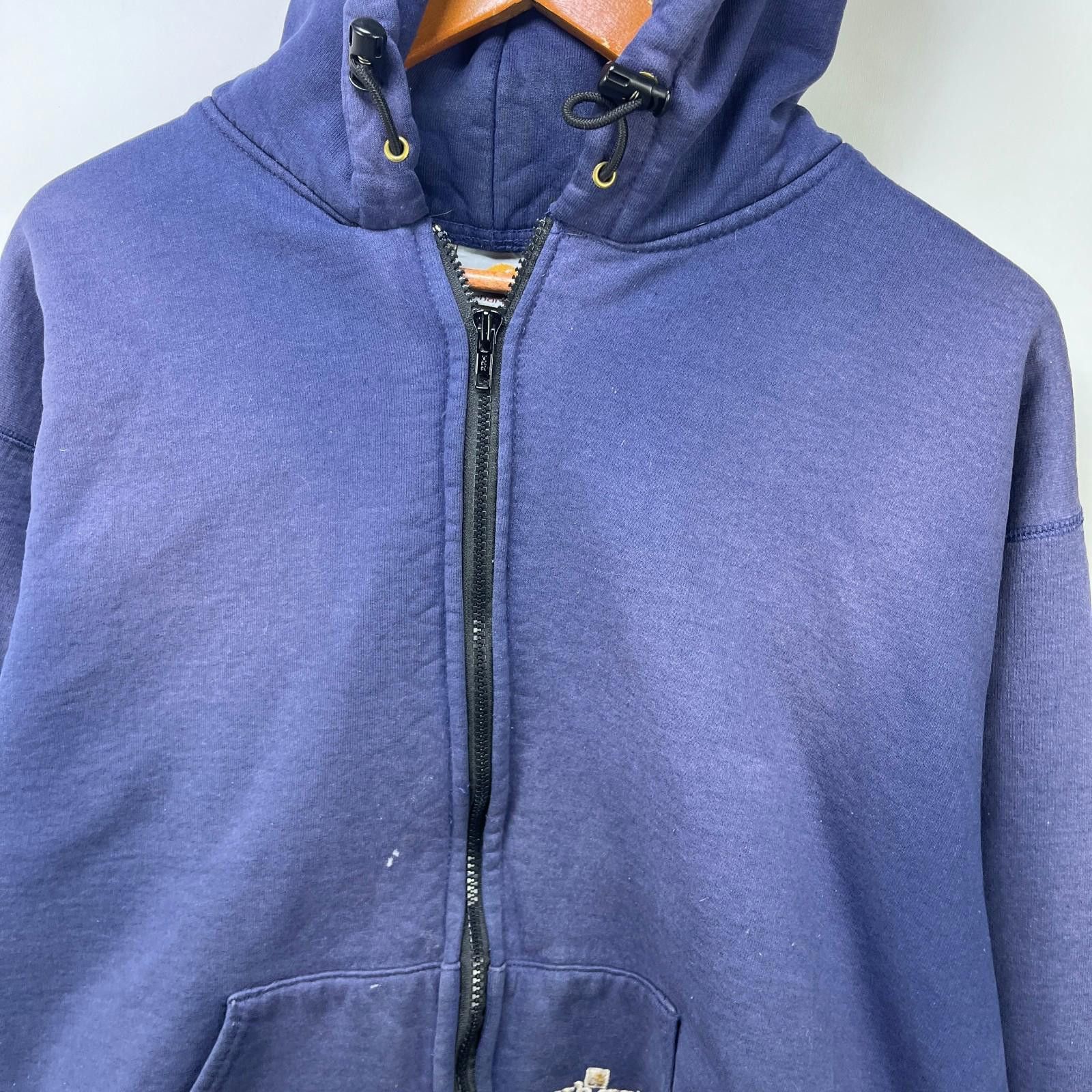 Nike Vintage 90s Carhartt Sun Faded Zip Up Hoodie Large Thermal Size US L / EU 52-54 / 3 - 3 Thumbnail