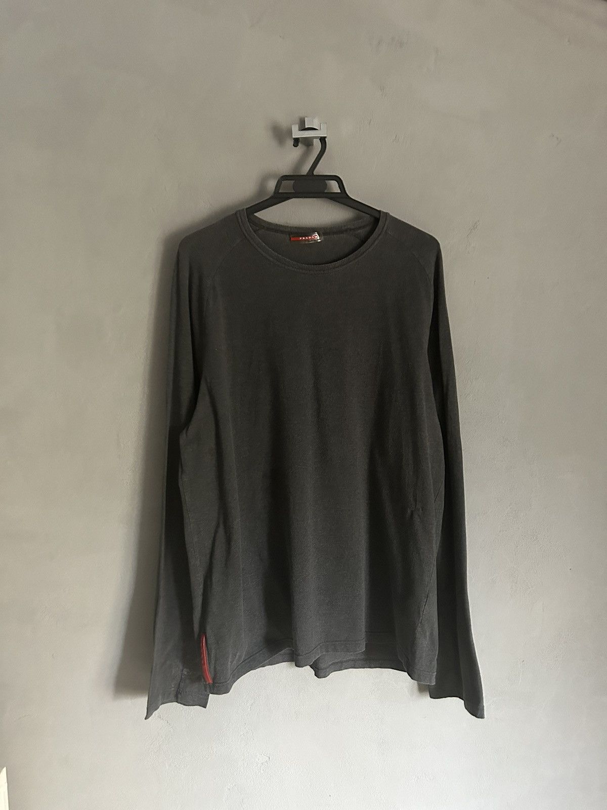 Prada red tab long sleeve