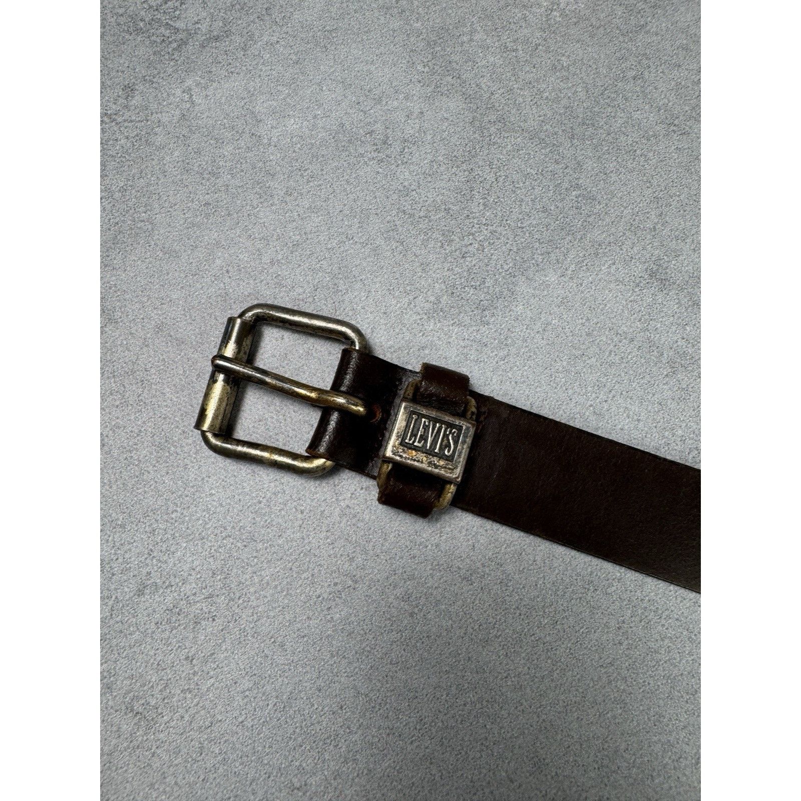 Levi's Vintage Levis Belt Logo Leather Men Brown Size 90/36 Size 36 - 2 Thumbnail