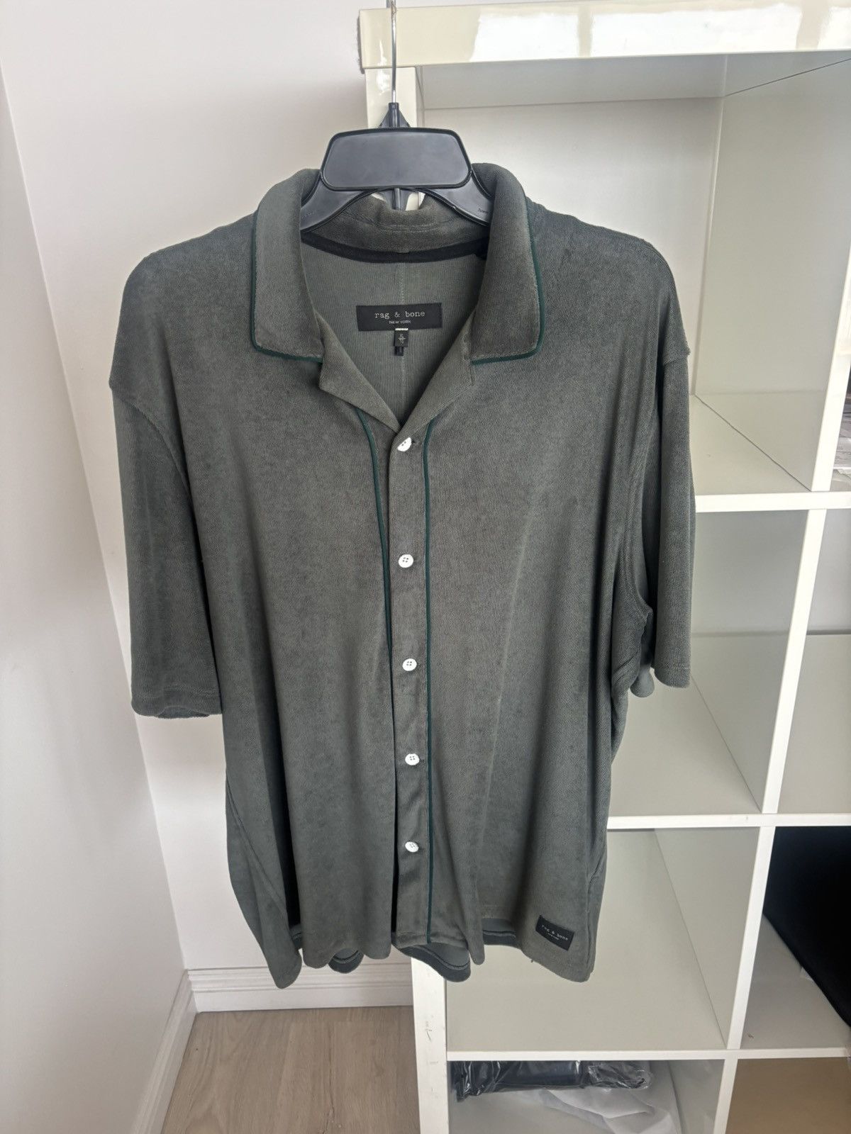 Rag & Bone Rag & bone Avery Toweling button down retail $225 Size US L / EU 52-54 / 3 - 4 Thumbnail