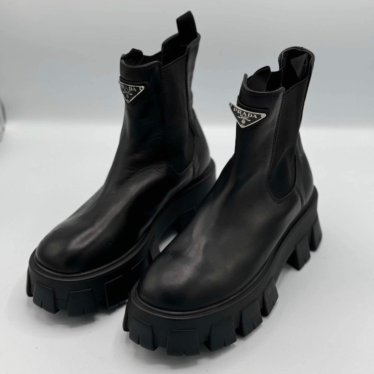 Prada Prada Black Plated Boots Size US 9 / IT 39 - 2 Thumbnail