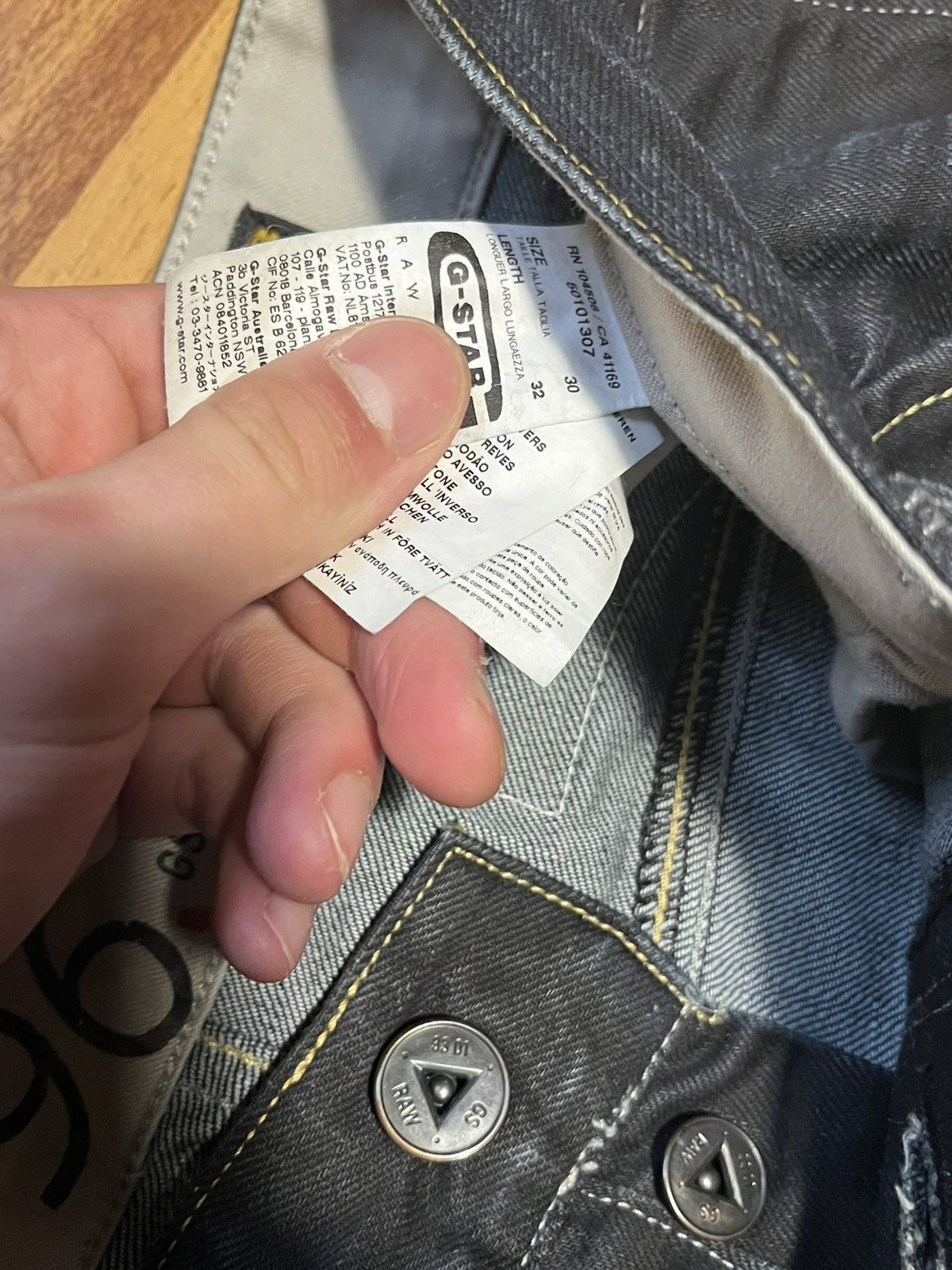G-Star Rare Vintage G-Star Raw Denim Jeans Avant-Garde Y2K Size US 32 / EU 48 - 12 Thumbnail