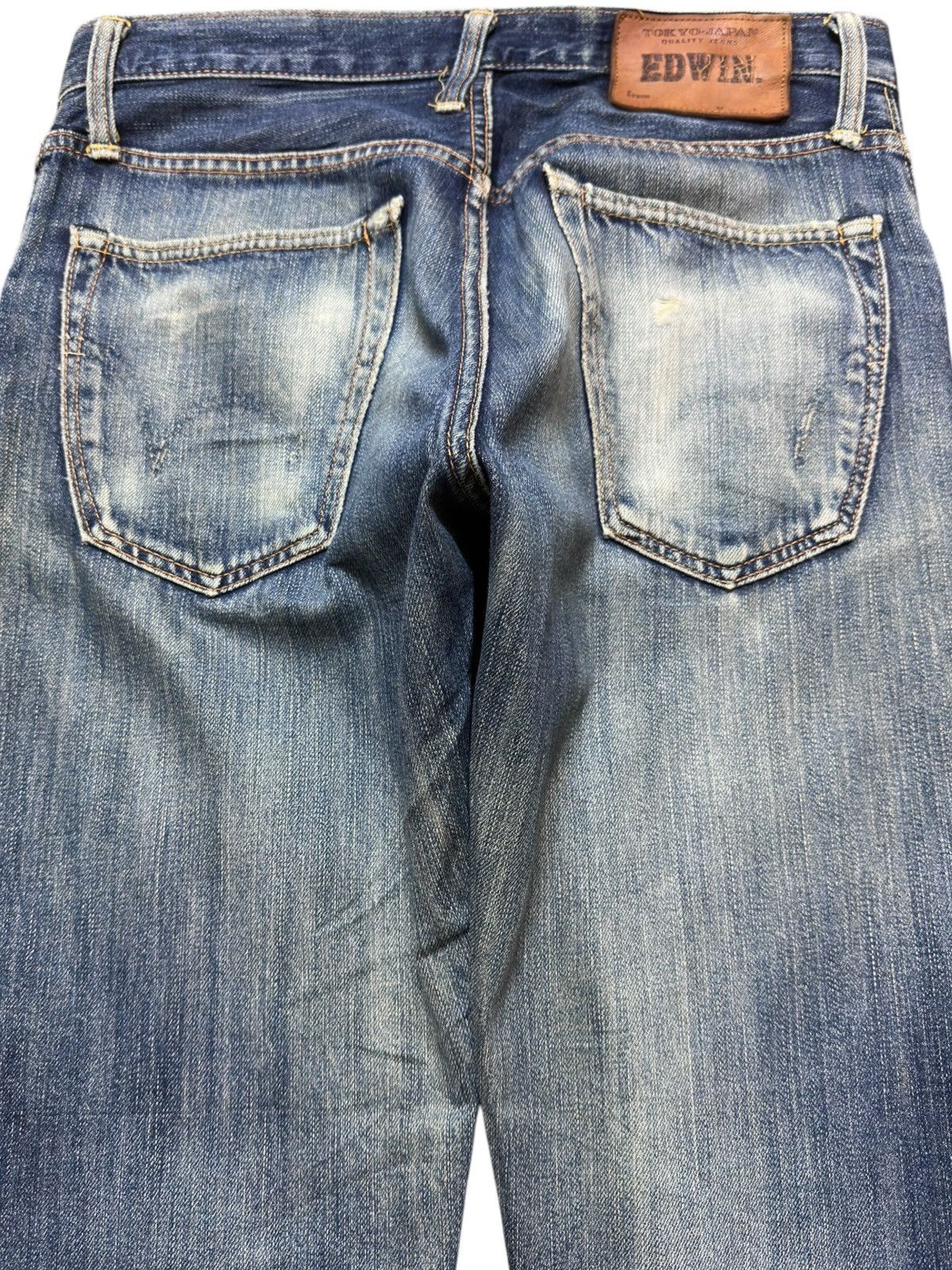 Edwin Vintage Edwin EJP03 Whiskers Grunge Distressed Denim Size US 31 - 4 Thumbnail