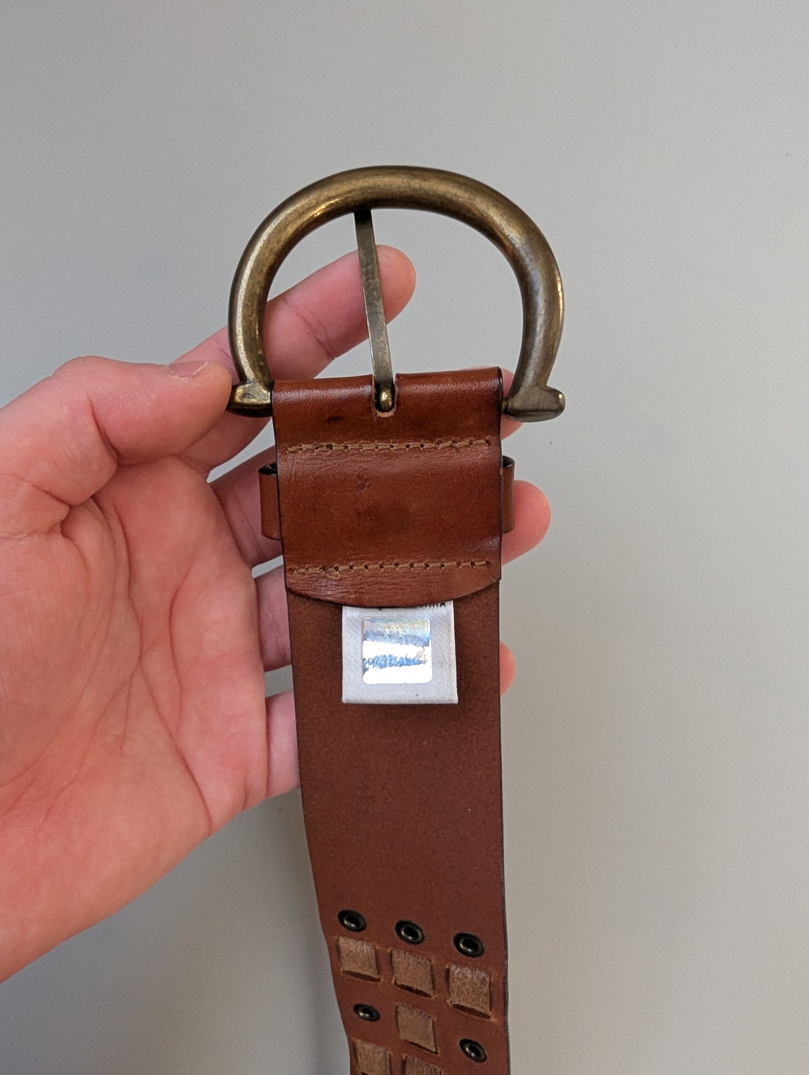 Dolce & Gabbana × Vintage Dolce Gabbana Vintage Leather Belt With Metal Size 85cm Size 32 - 8 Thumbnail