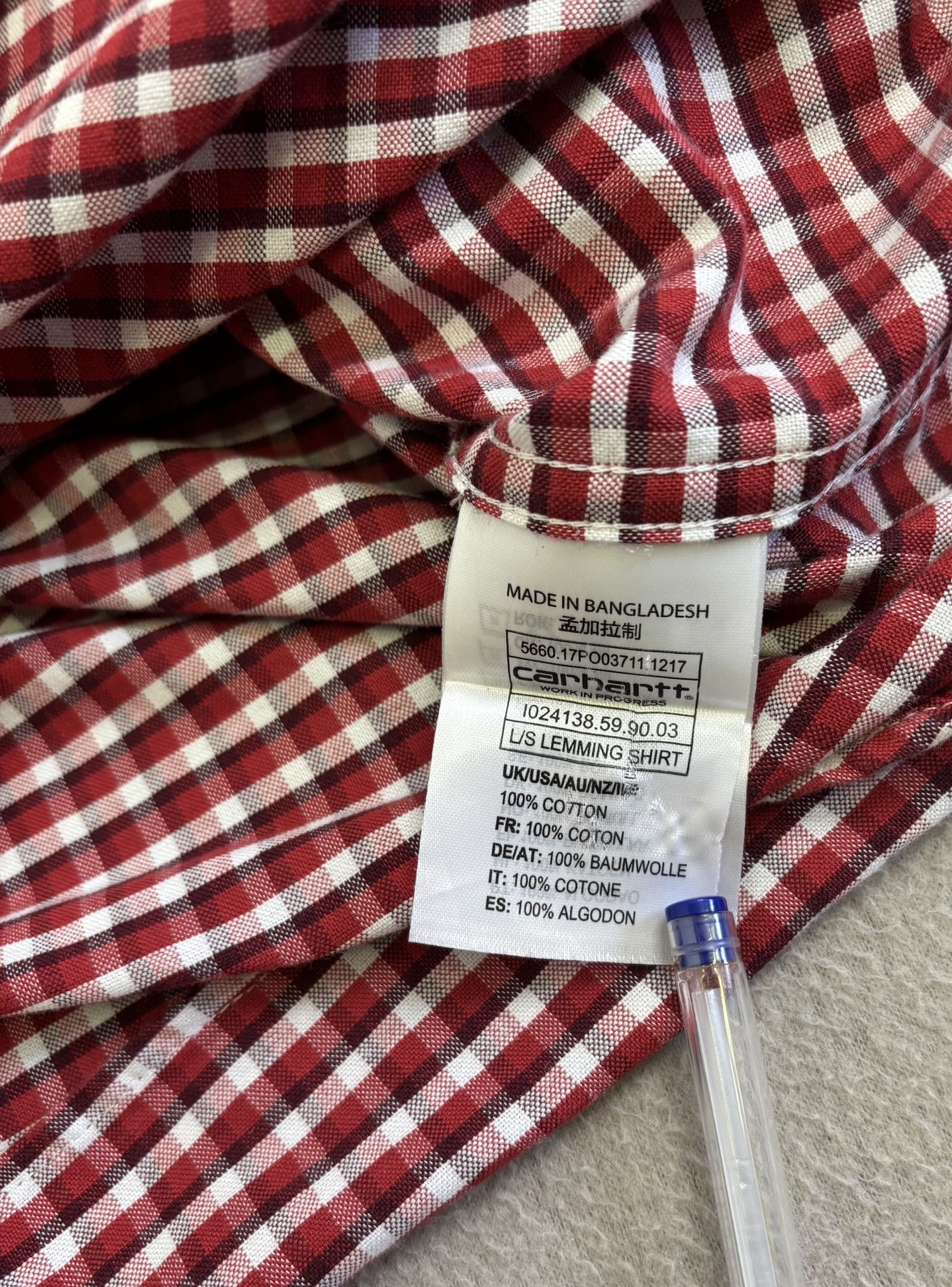 Carhartt Wip Carhartt WIP shirt red check medium Size US M / EU 48-50 / 2 - 11 Thumbnail
