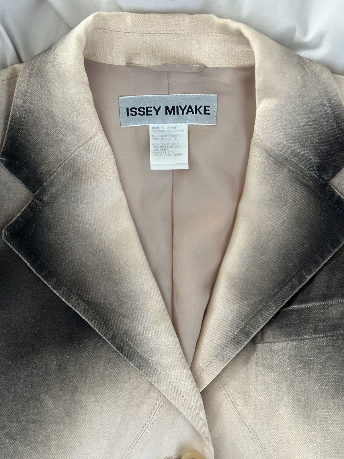 Issey Miyake Issey Miyake White Blazer Size 46S - 3 Thumbnail
