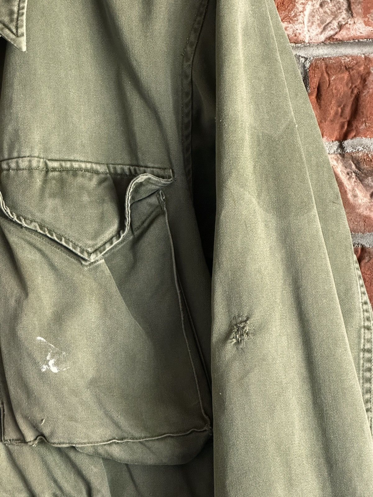 Vintage M-43 US Army Field Jacket Taxi Driver USMC ww2 trashed Size US L / EU 52-54 / 3 - 7 Thumbnail