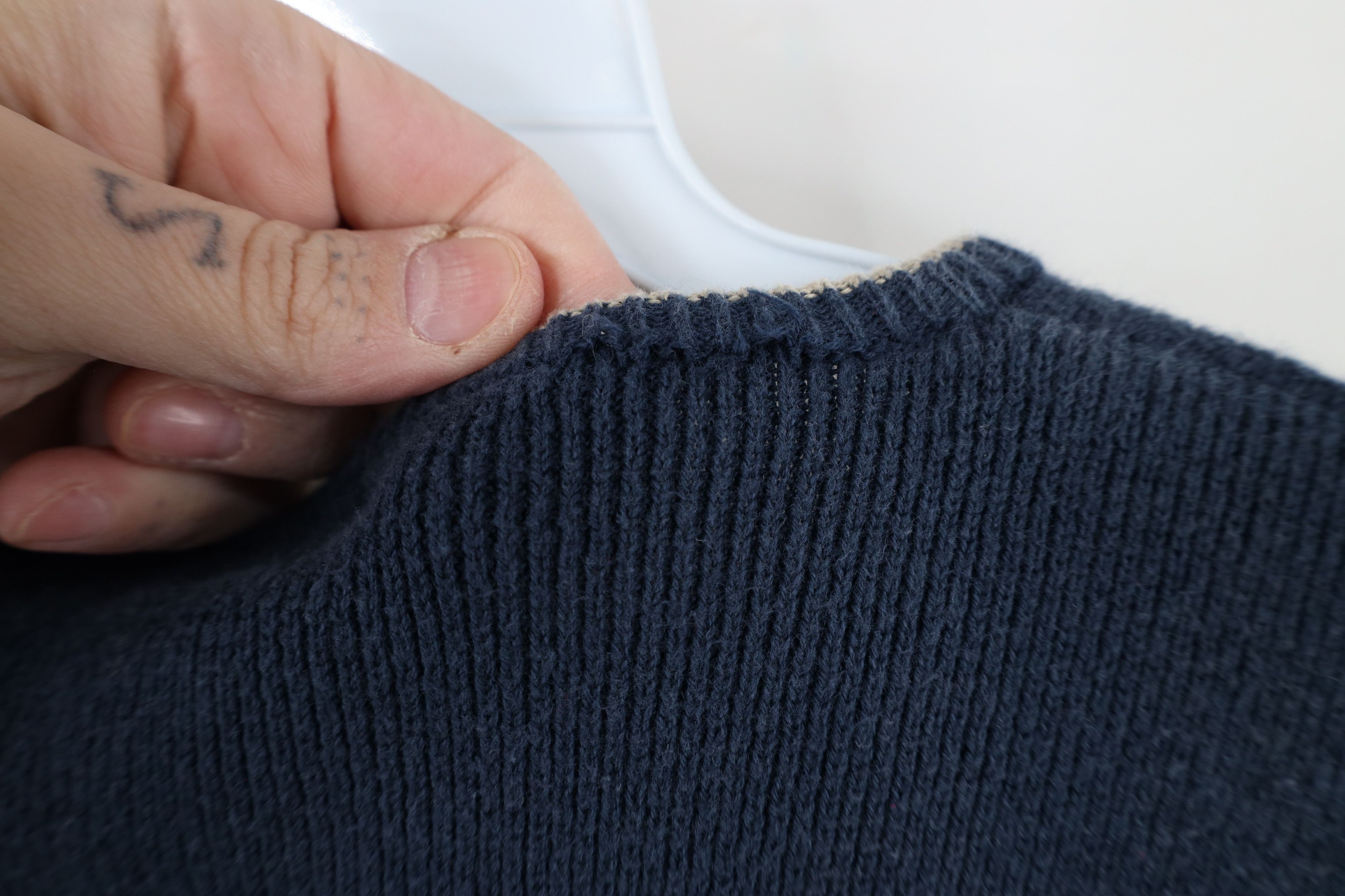 Vintage Vintage 90s Streetwear Blank Cotton Ribbed Knit Sweater Vest Size US XL / EU 56 / 4 - 8 Thumbnail