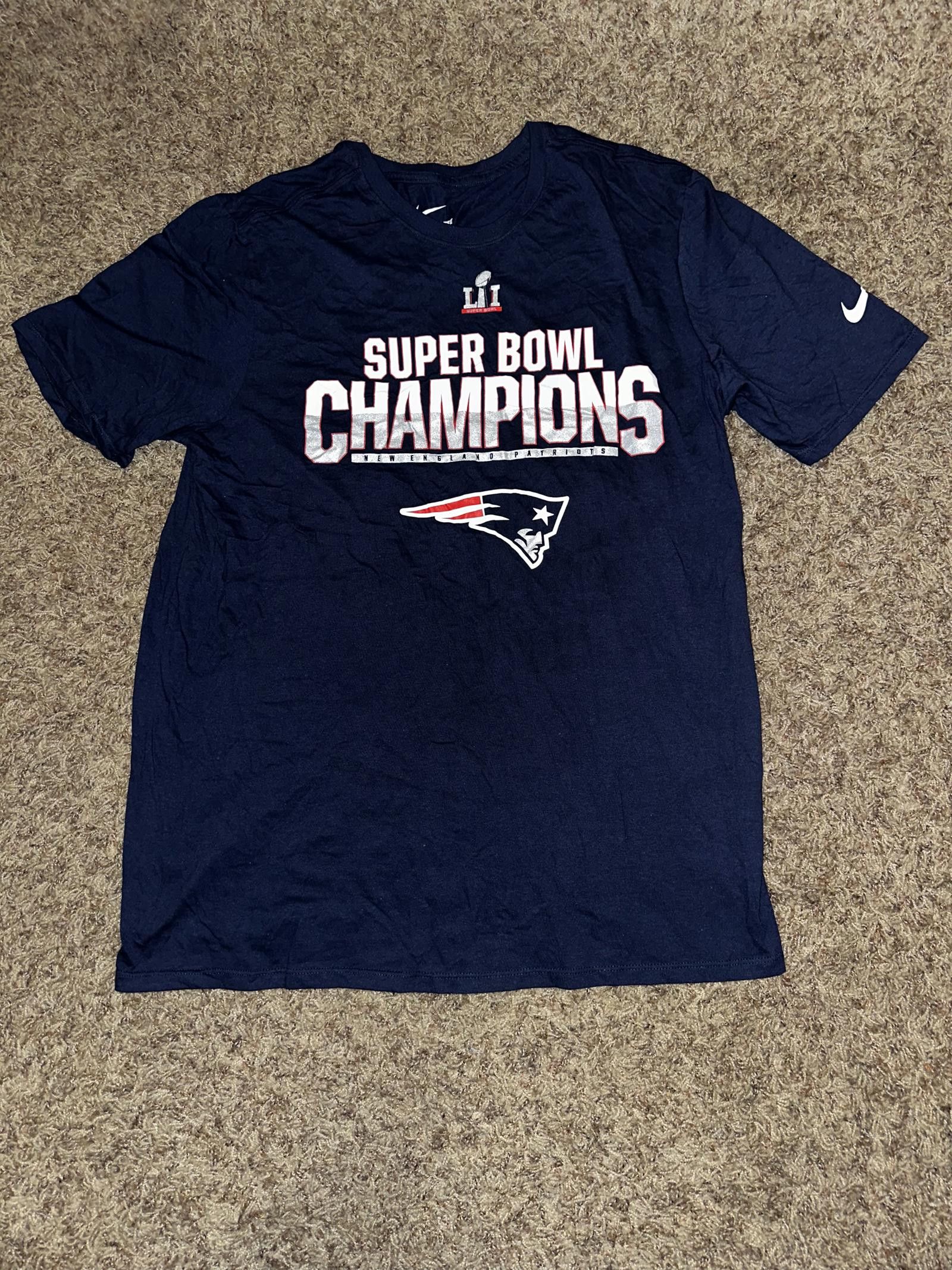 Nike Nike Patriots Shirt Mens Blue Super Bowl Champions Tee Size US L / EU 52-54 / 3 - 1 Thumbnail