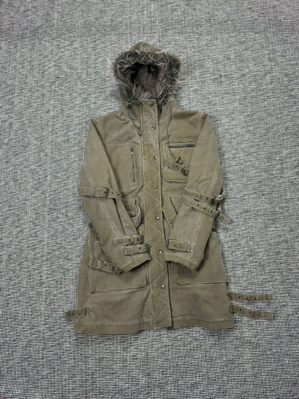 Japanese Brand Bondage cargo parka coat jacket faux fur harajuku japan Size L / US 10 / IT 46 - 1 Thumbnail