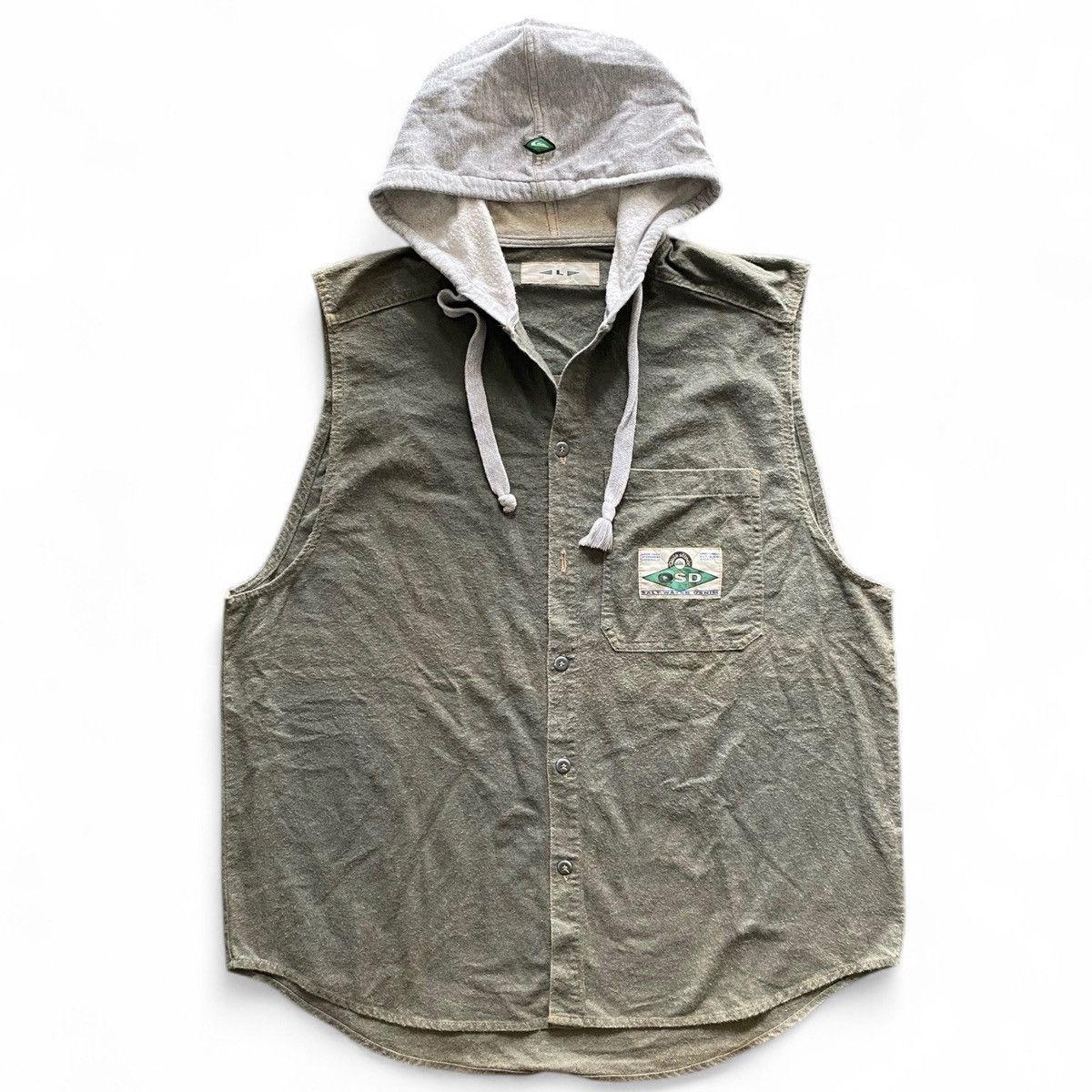 Quiksilver Quiksilver Vintage Salt-Water Denim Sleeveless Hoodie Size US L / EU 52-54 / 3 - 1 Thumbnail
