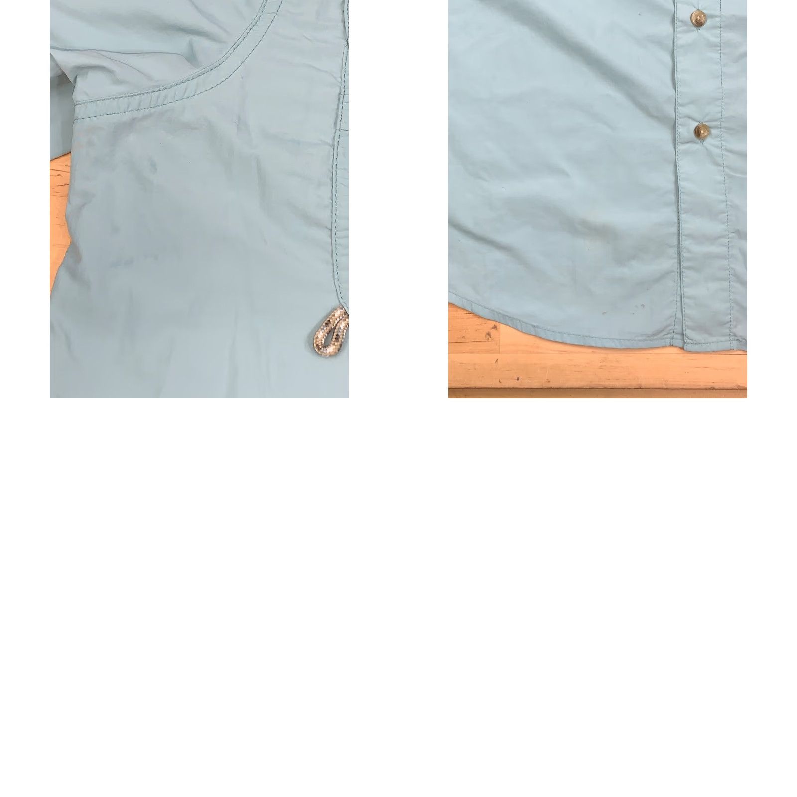 Vintage World Wide Sportsman Button-Up Shirt XL Short Sleeve Seafood Green Ventilated Pockets Men Size US 36 / EU 52 - 8 Thumbnail