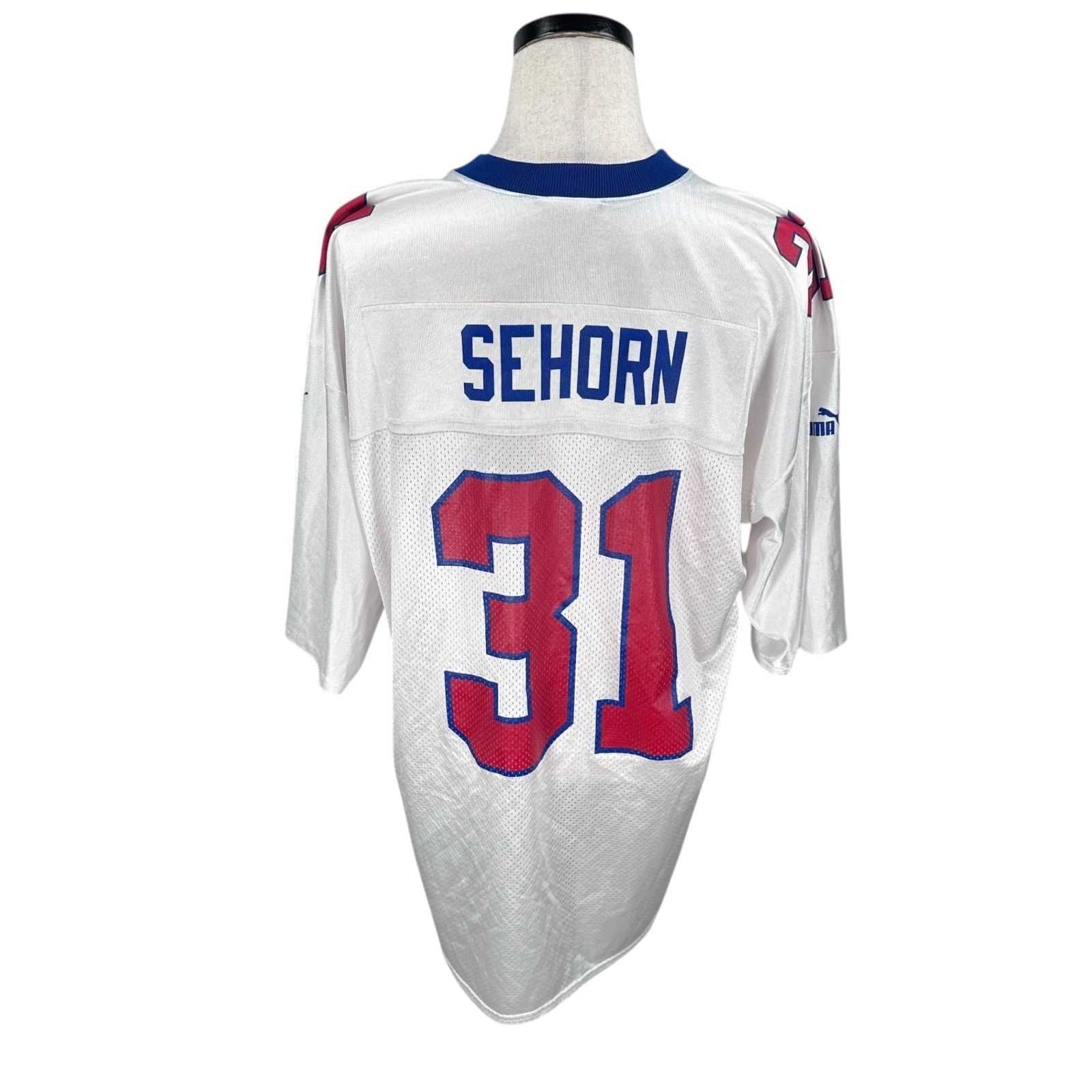 Puma VTG Puma Giants Jason Sehorn #31 Jersey Men XL White V-Neck Size US XL / EU 56 / 4 - 2 Thumbnail