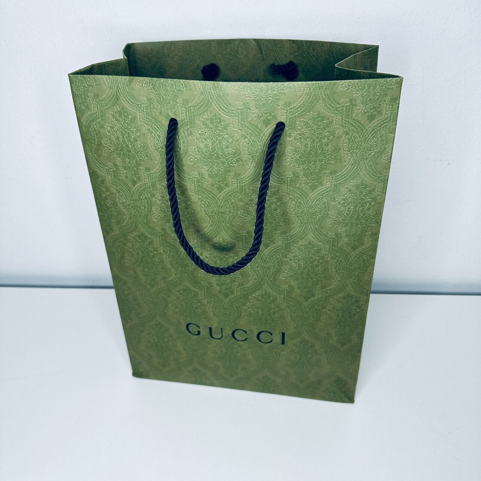 Gucci Gucci Embossed Green Black Gucci Logo Gift Bag Rope Handle Size ONE SIZE - 5 Thumbnail