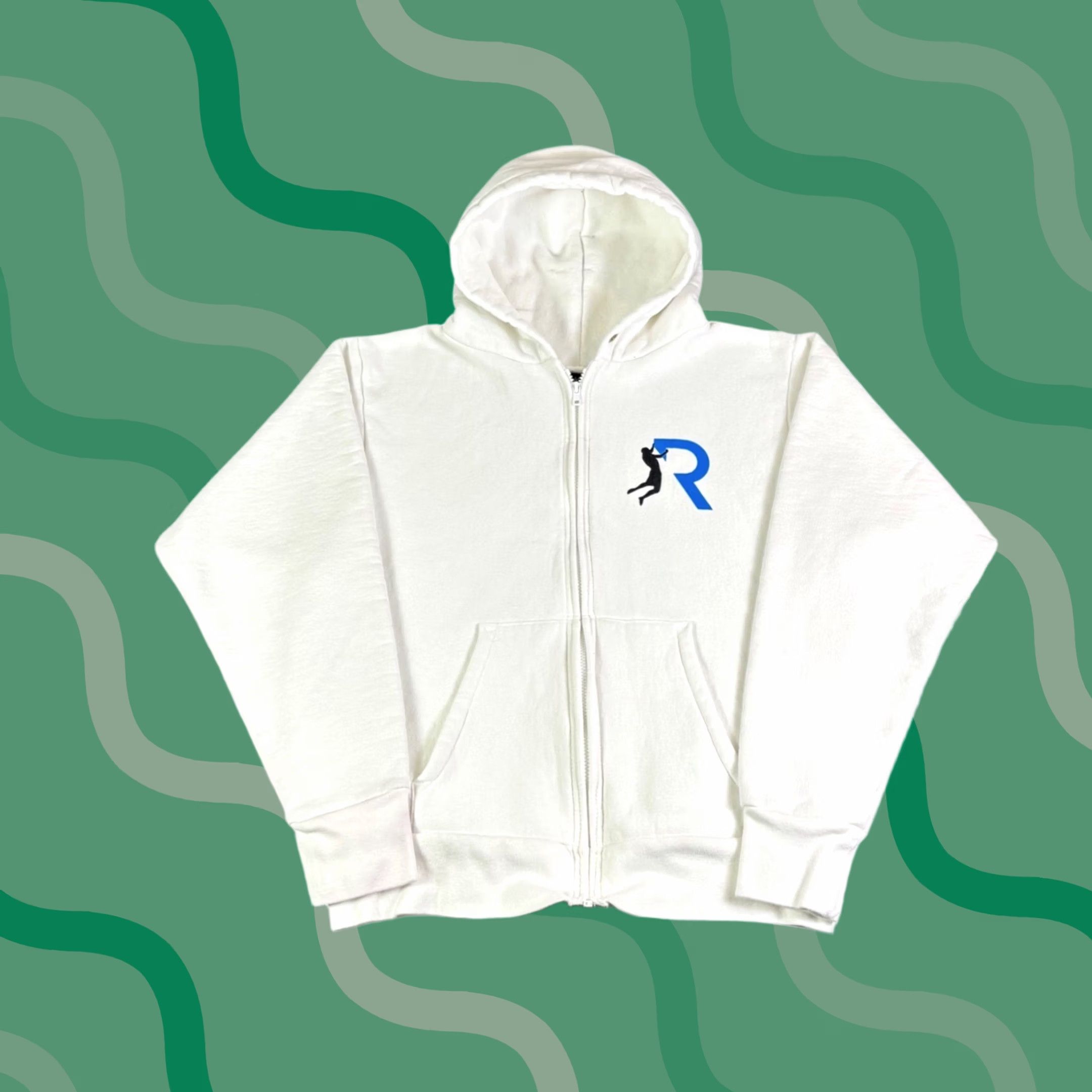 Vintage Camber Hoodie Mens Large White Full Zip Graphic Print Heavyweight Hooded Pockets 90s Vtg USA Made in USA Shirt? Size US L / EU 52-54 / 3 - 1 Thumbnail