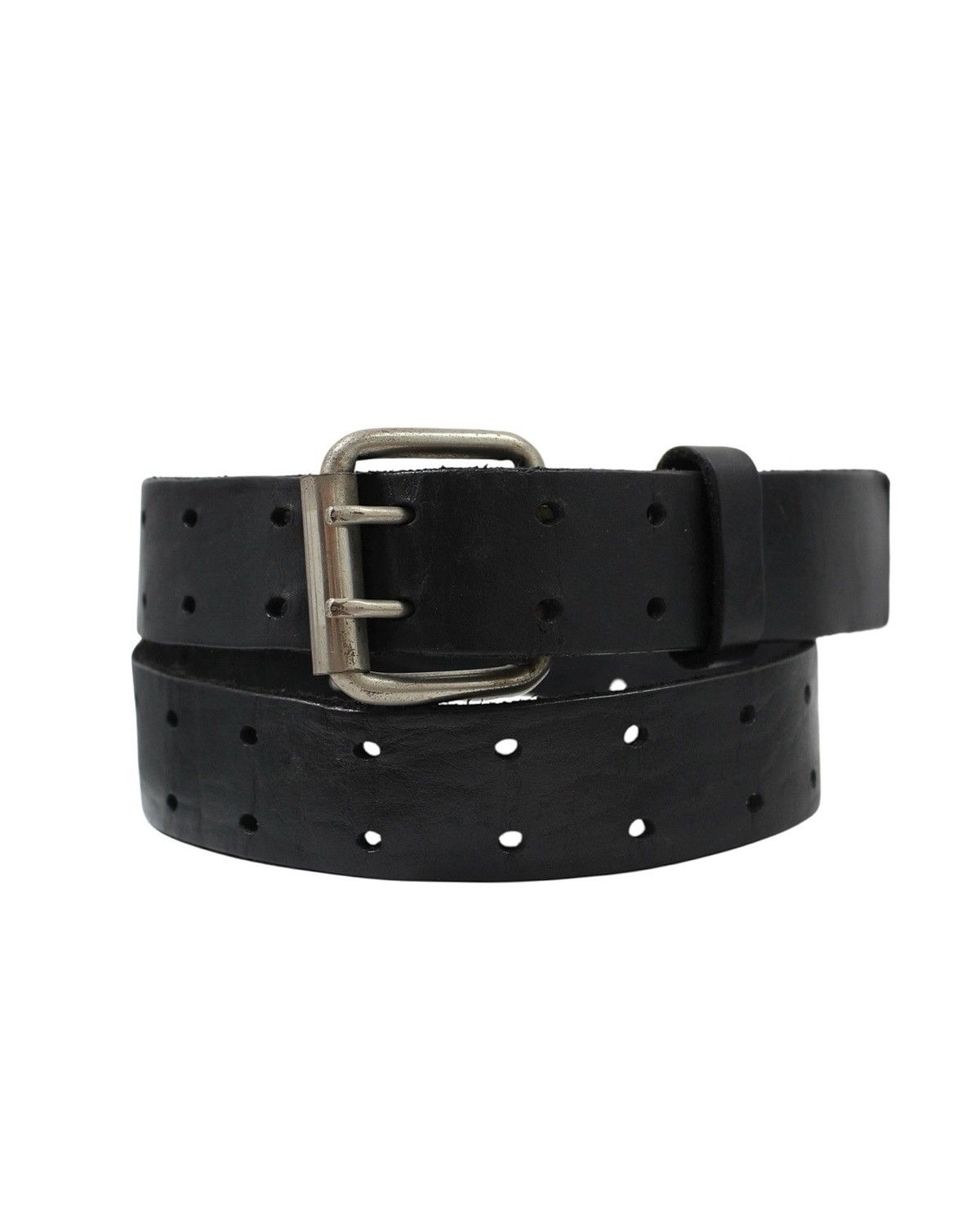 Vintage 2000S WEBER CLOTHING BLACK LEATHER DOUBLE PRONG BELT Size ONE SIZE - 3 Thumbnail