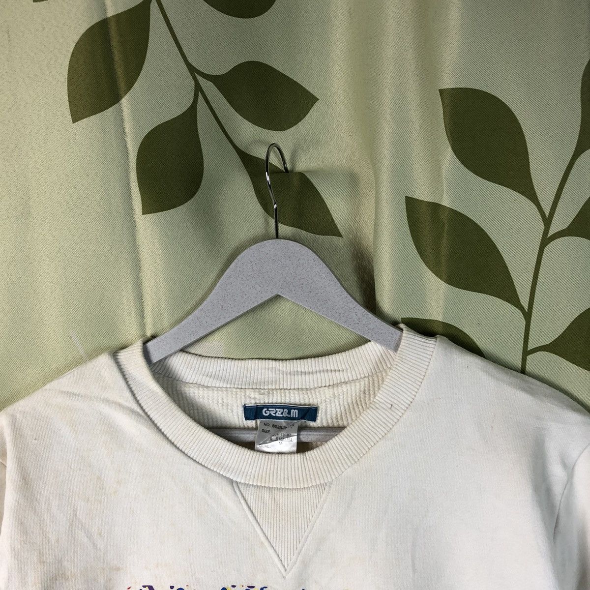 Japanese Brand × Vintage GRZ & M White vintage Sweatshirt #7428 Size US S / EU 44-46 / 1 - 4 Thumbnail