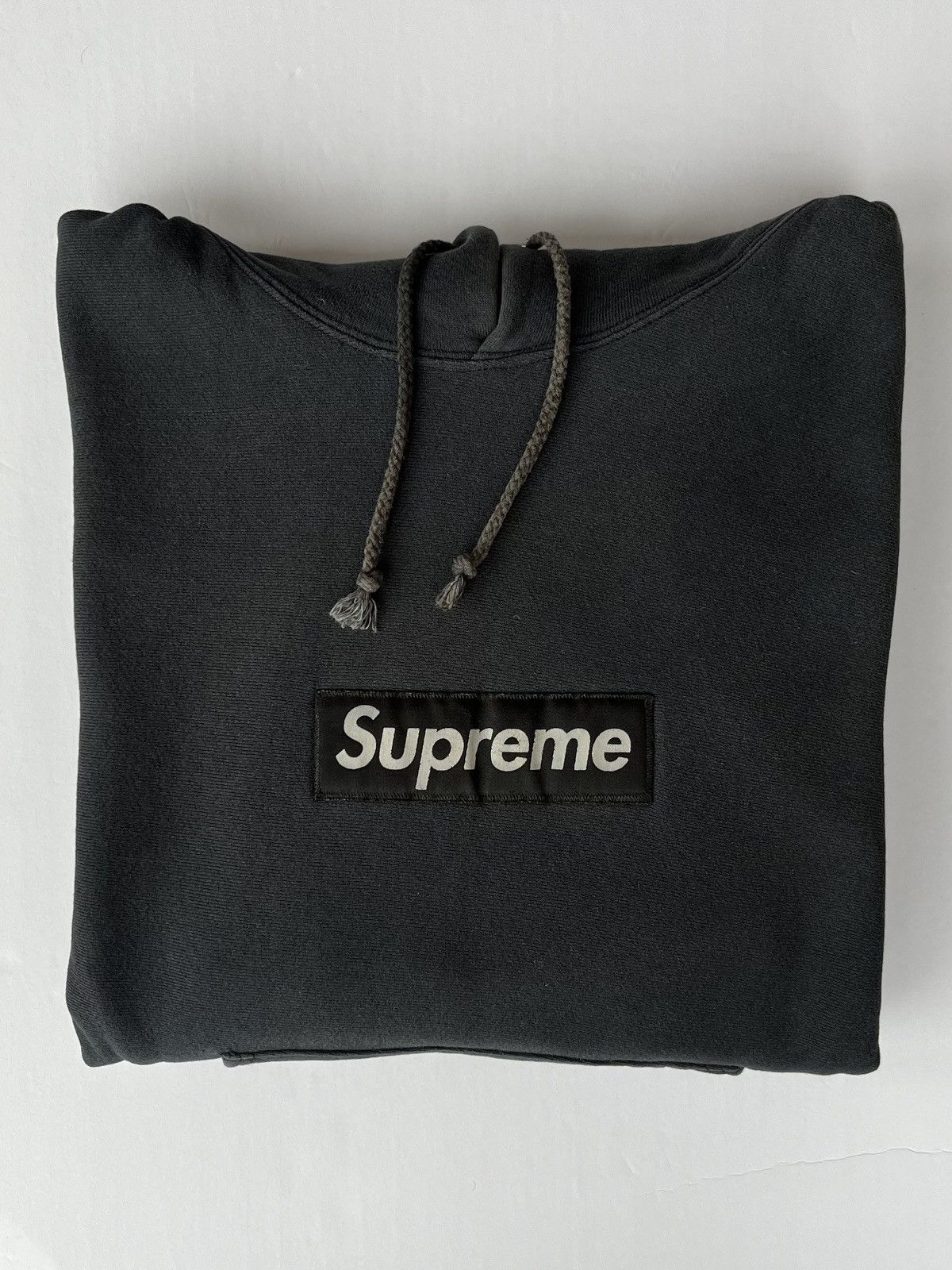 Supreme 1995 Black Nylon Box Logo Hoodie | Grailed