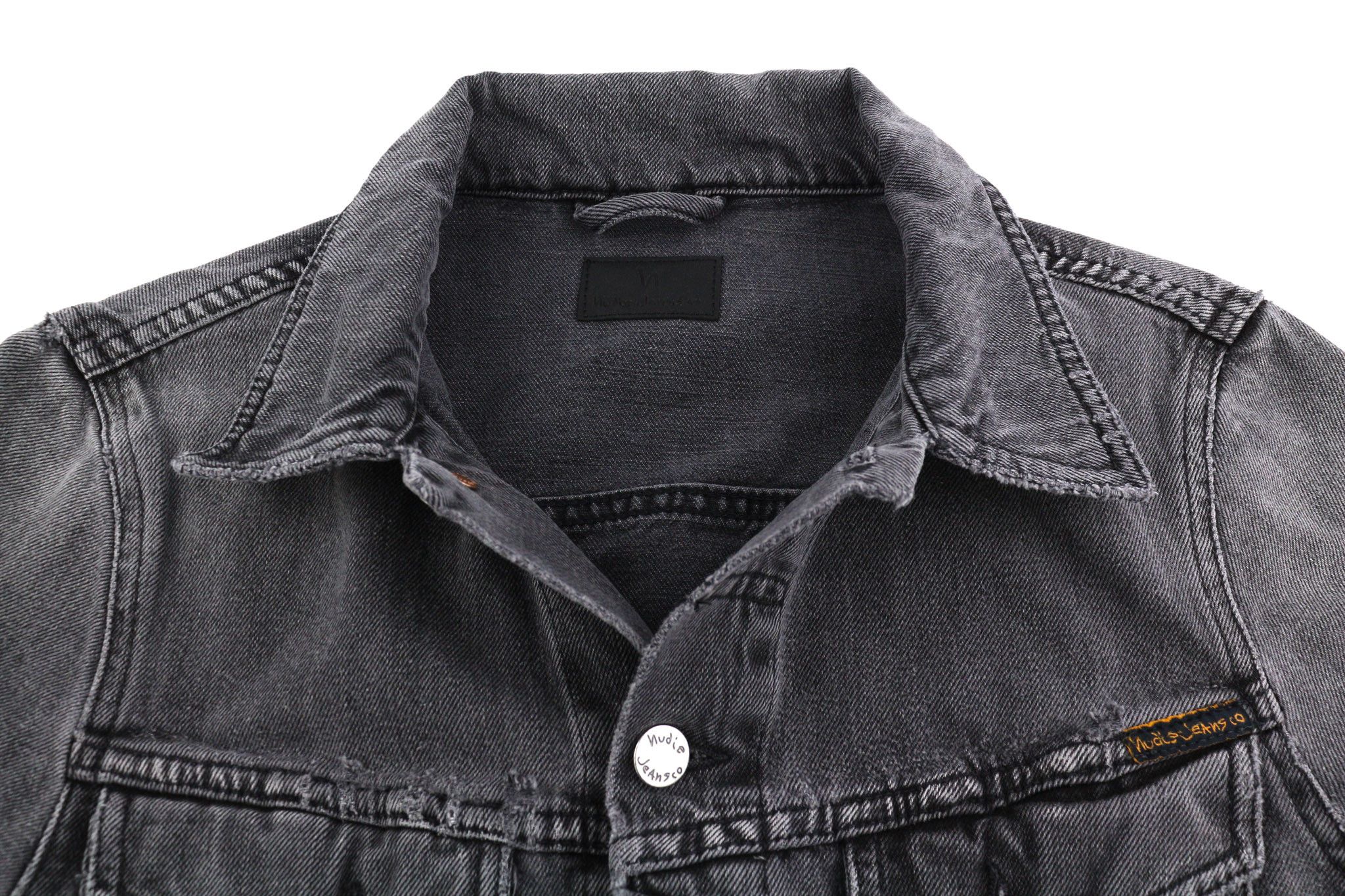 Nudie Jeans BILLY XS Desolation Grey Polo Neck Pockets Denim 82458 Size US XS / EU 42 / 0 - 4 Thumbnail