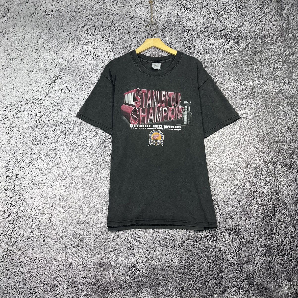 Gildan × NHL × Vintage 🌚VINTAGE🌚 NHL Stanley Cup Champion 2002 hockey Merch T-Shirt Size US L / EU 52-54 / 3 - 2 Thumbnail
