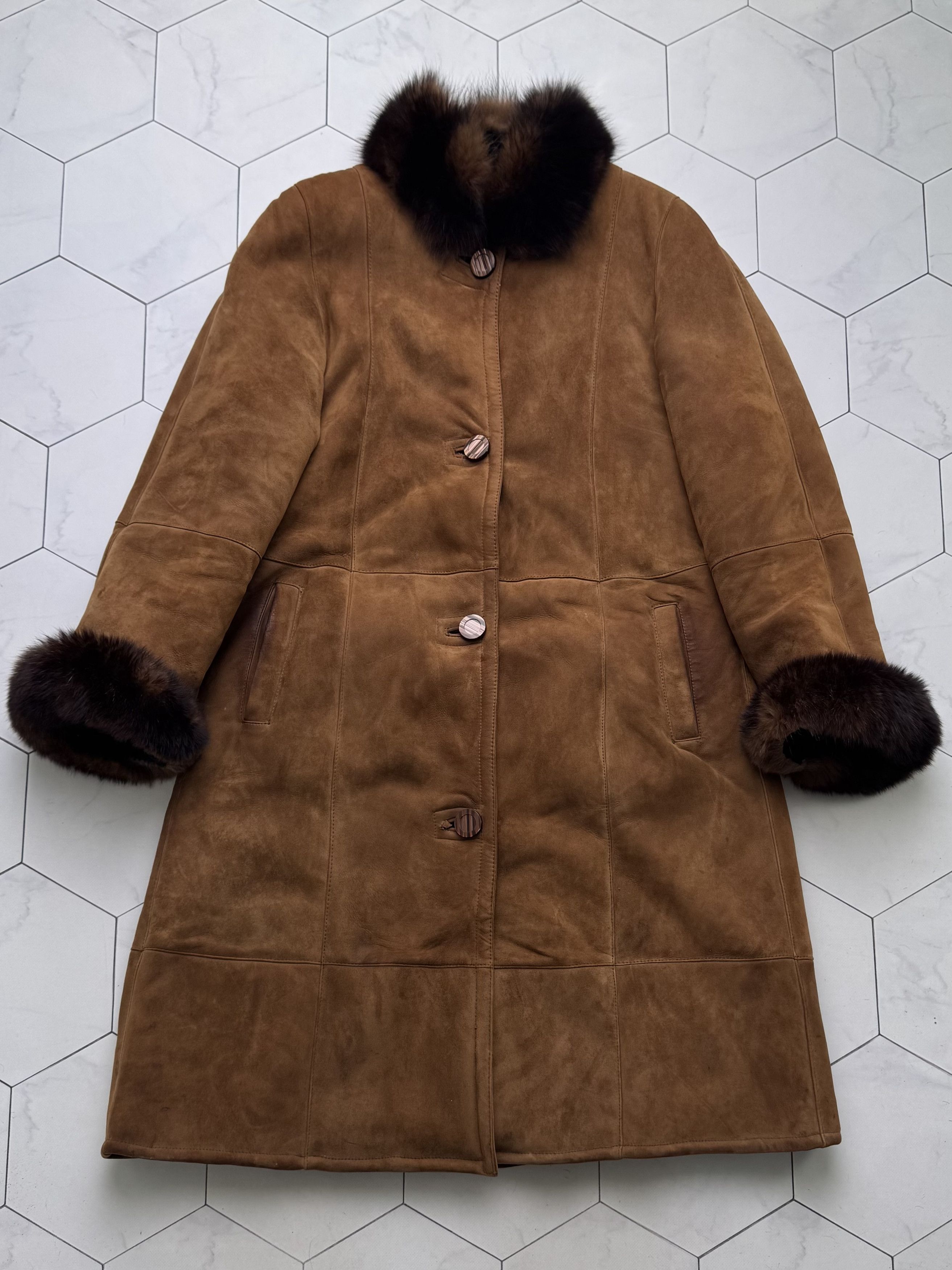 Vintage Vintage Real Sheepskin Coat Shearling Leather Luxury Winter Size M / US 6-8 / IT 42-44 - 5 Thumbnail
