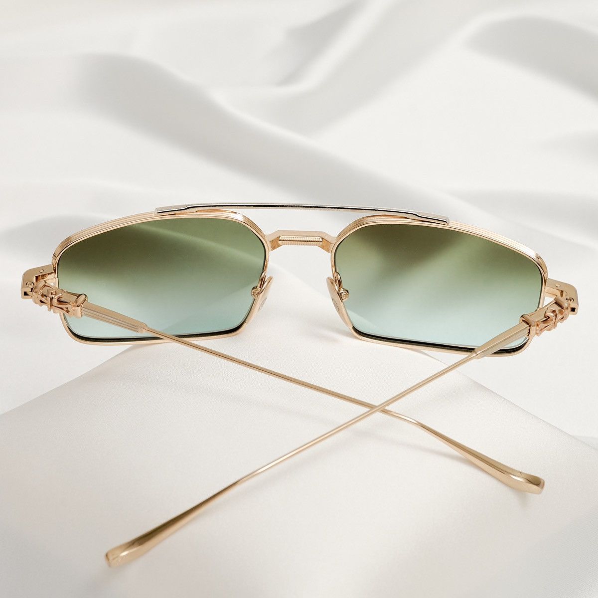 Chrome Hearts CHROME HEARTS LICK'N GOLD PLATED - SHINY SILVER SUNGLASSES Size ONE SIZE - 7 Thumbnail