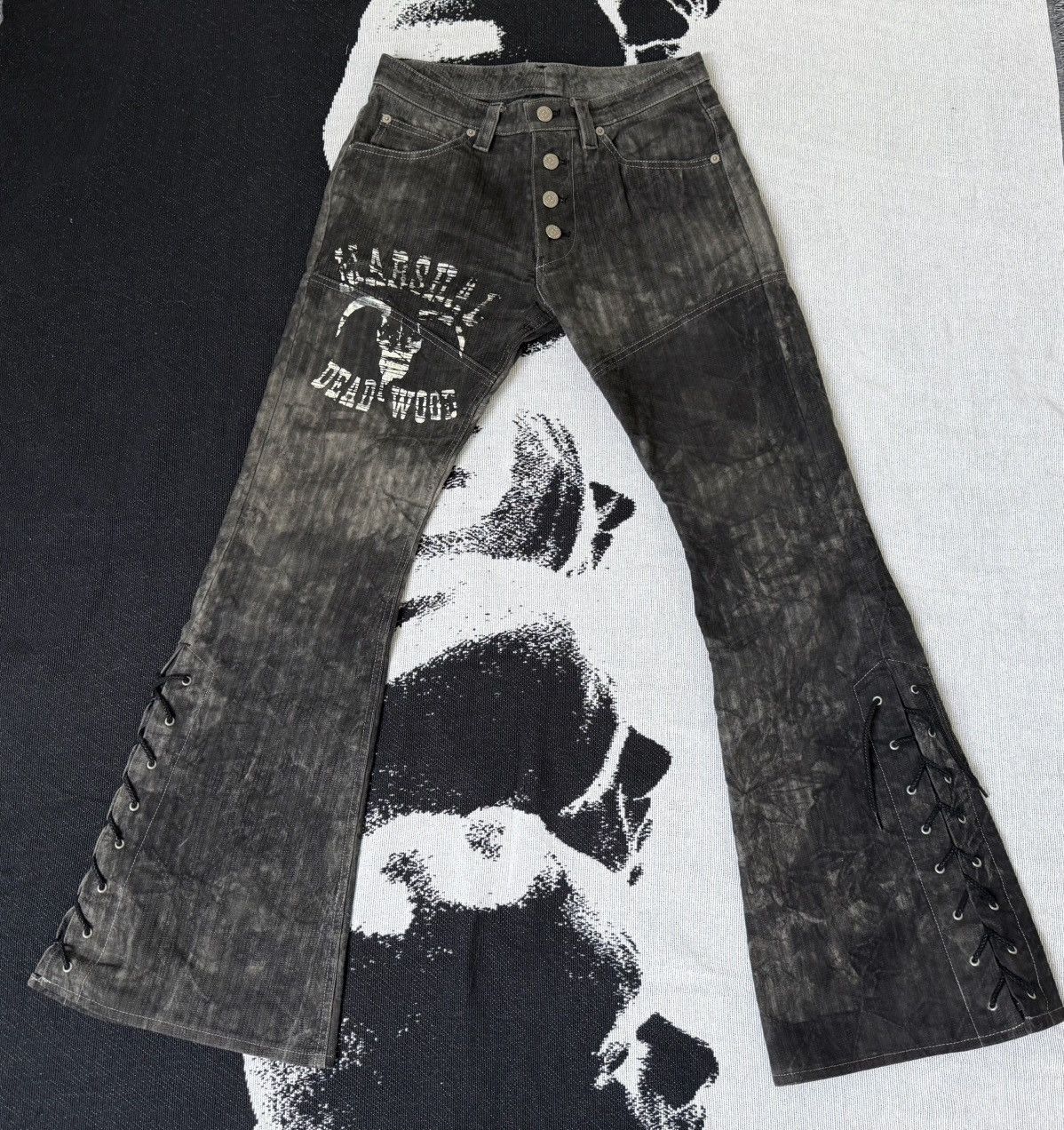 Tornado Mart Tornado mart western Lace up Flare Jeans size S Size US 29 - 1 Thumbnail
