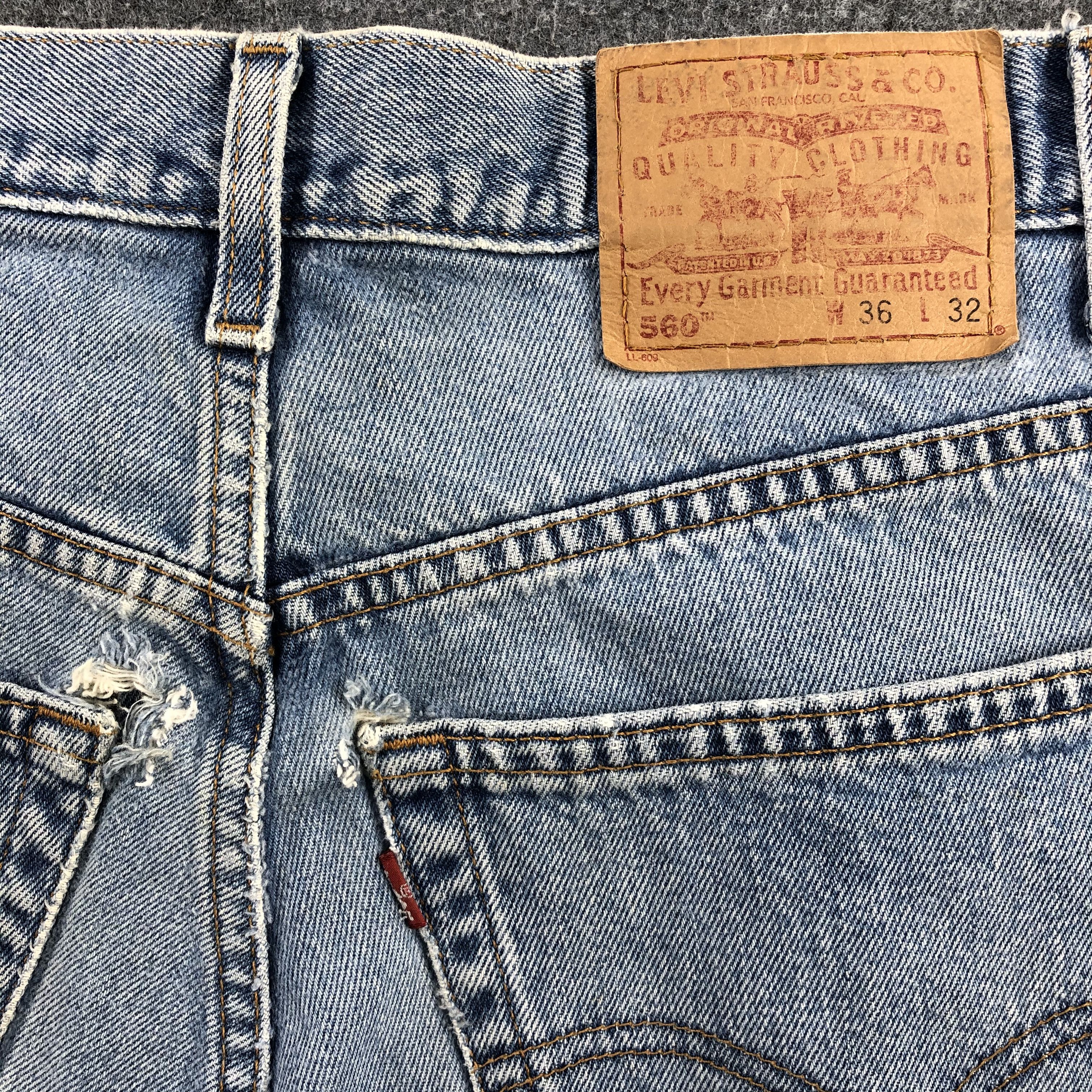 Levi's × Vintage Vintage 90s Light Wash Levis 560 Jeans-JM1302 Size US 37 - 6 Thumbnail