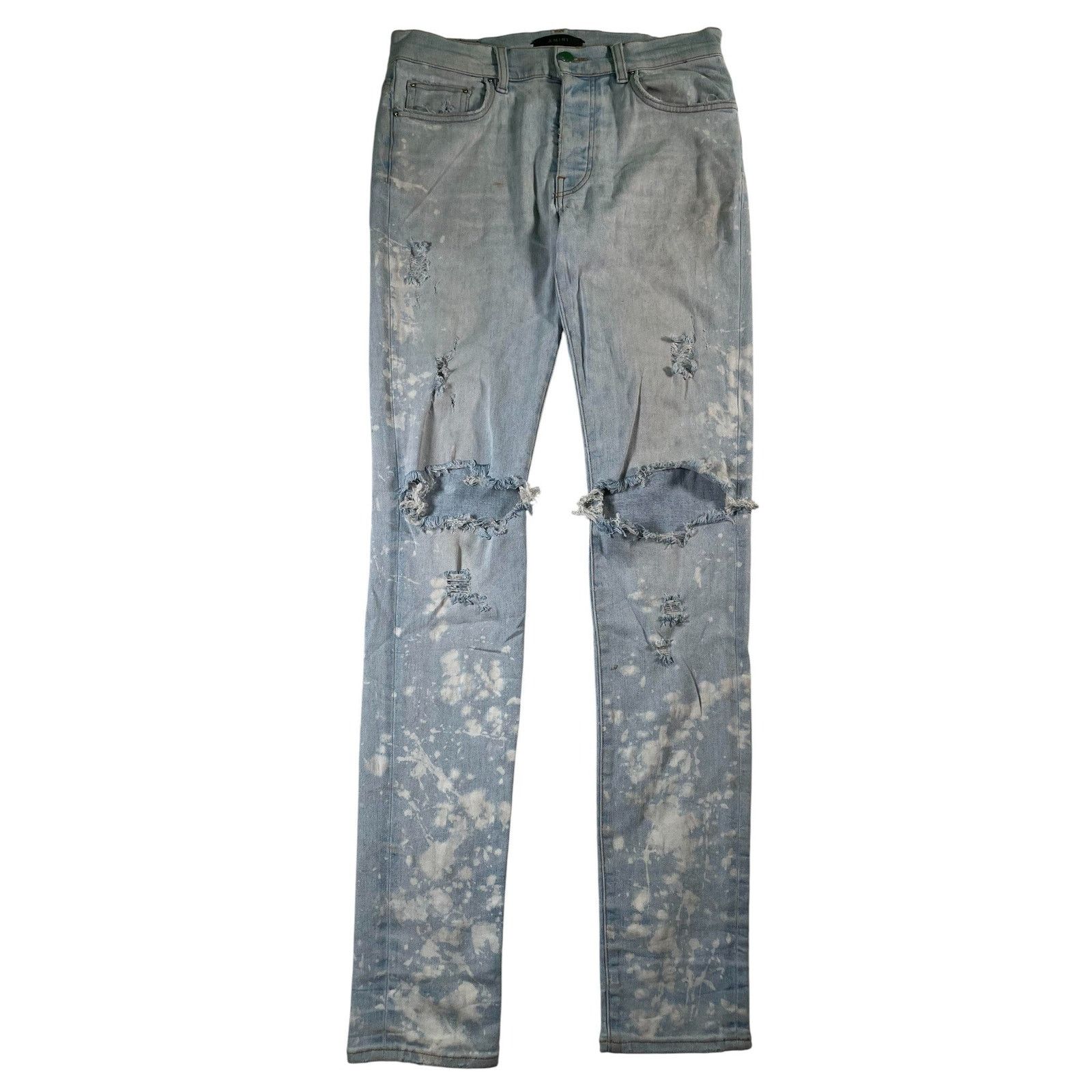 Amiri Amiri Light Wash Bleached Thrasher Jeans Size US 31 - 1 Thumbnail