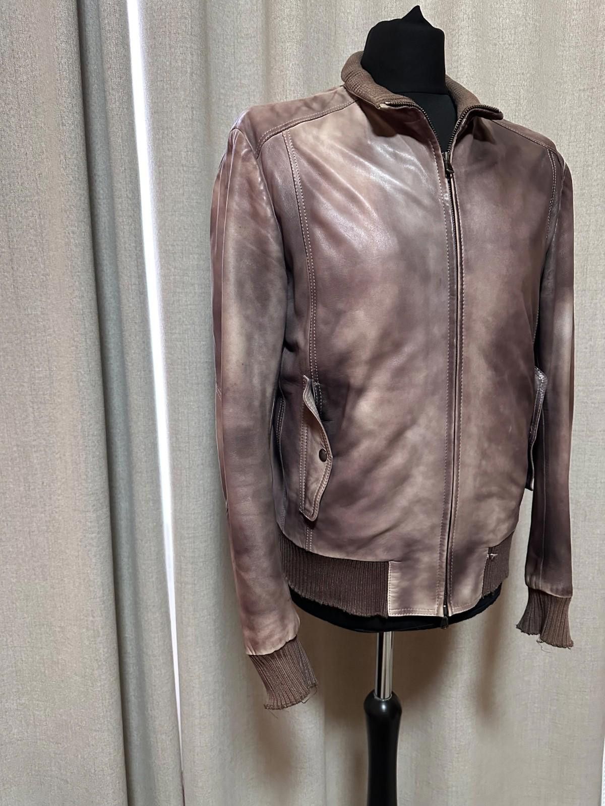 Gimo's Gimo’s GMS-75 Mens Leather Jacket Italian Luxury Brown Sz L Size US L / EU 52-54 / 3 - 3 Thumbnail