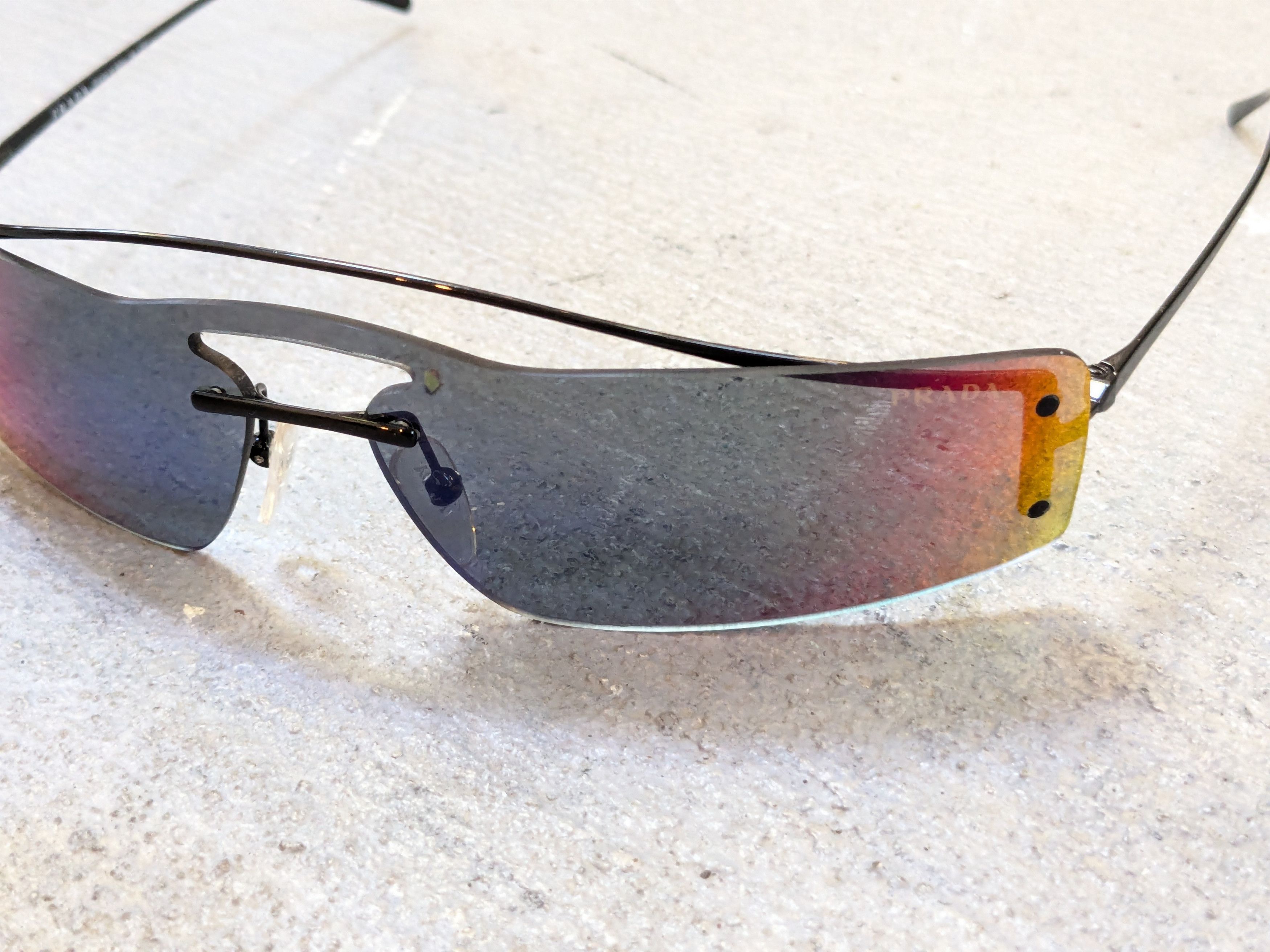 Prada Prada Sunglasses SPR61V Rainbow Mirrored Wire Rimless Size ONE SIZE - 2 Thumbnail