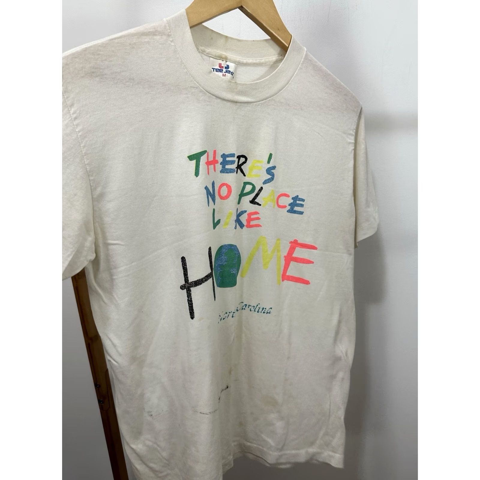 TEE JAYS VTG There’s No Place Like Home Paper Thin Burnout Worn T-Shirt Size M Shirt Mens White Burnout North Carolina 90s Size US M / EU 48-50 / 2 - 5 Thumbnail